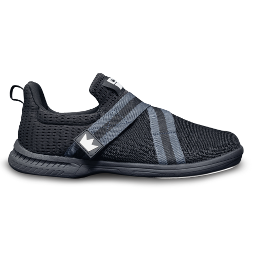 Brunswick Slingshot Black Wide Bowling Shoes for Men & Women - Comfortable & Durable for League Play & Casual Bowling