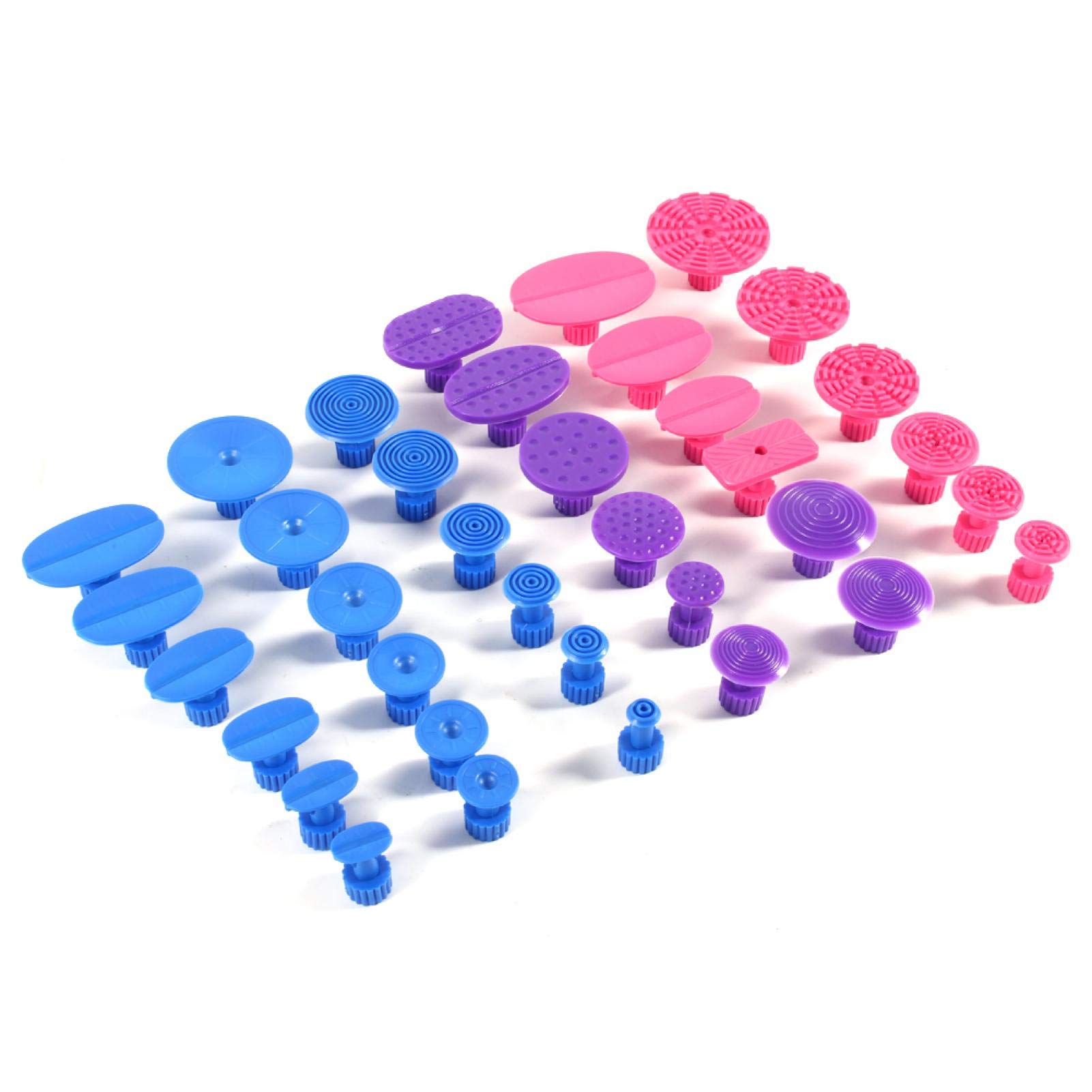 36 Pcs Car Dent Repair Sucker Kit - Universal Nylon Body Dent Puller Tabs & Removal Tools for Auto Body Repair - Perfect for DIY Car Dent Fixing at Home or Garage