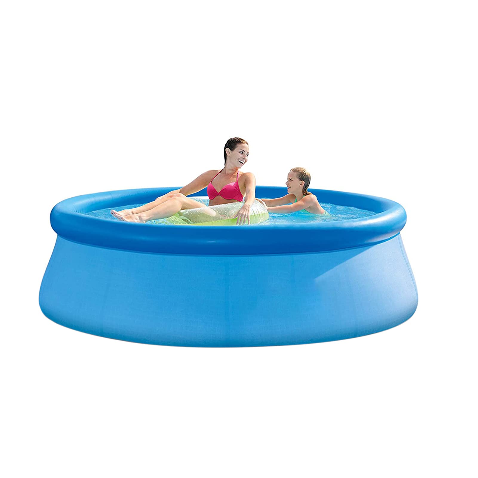 DPPAN 8ft x 30in Inflatable Swimming Pool for Adults & Kids - Round Above Ground Blow Up Pool with Easy Set Up - Perfect for Backyard, Garden, Outdoor Summer Fun (Blue)