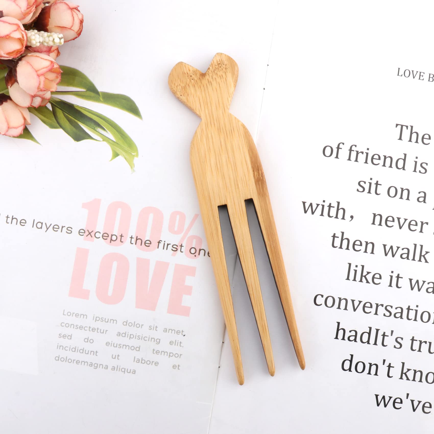 Wide Tooth Afro Pick Comb for Curly Hair - 3 Prong African Hair Comb for Natural Black Hair Care & Styling | Perfect for Detangling, Shaping Afro & Protective Hairstyles