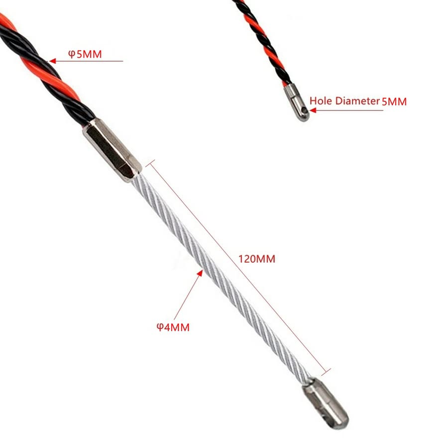 Electric Wire Threader & Cable Puller - 5/10/15/20/25/30/50M Professional Electrical Wiring Tool for Electricians - Perfect for Construction, Home Wiring & DIY Electrical Projects (10M)