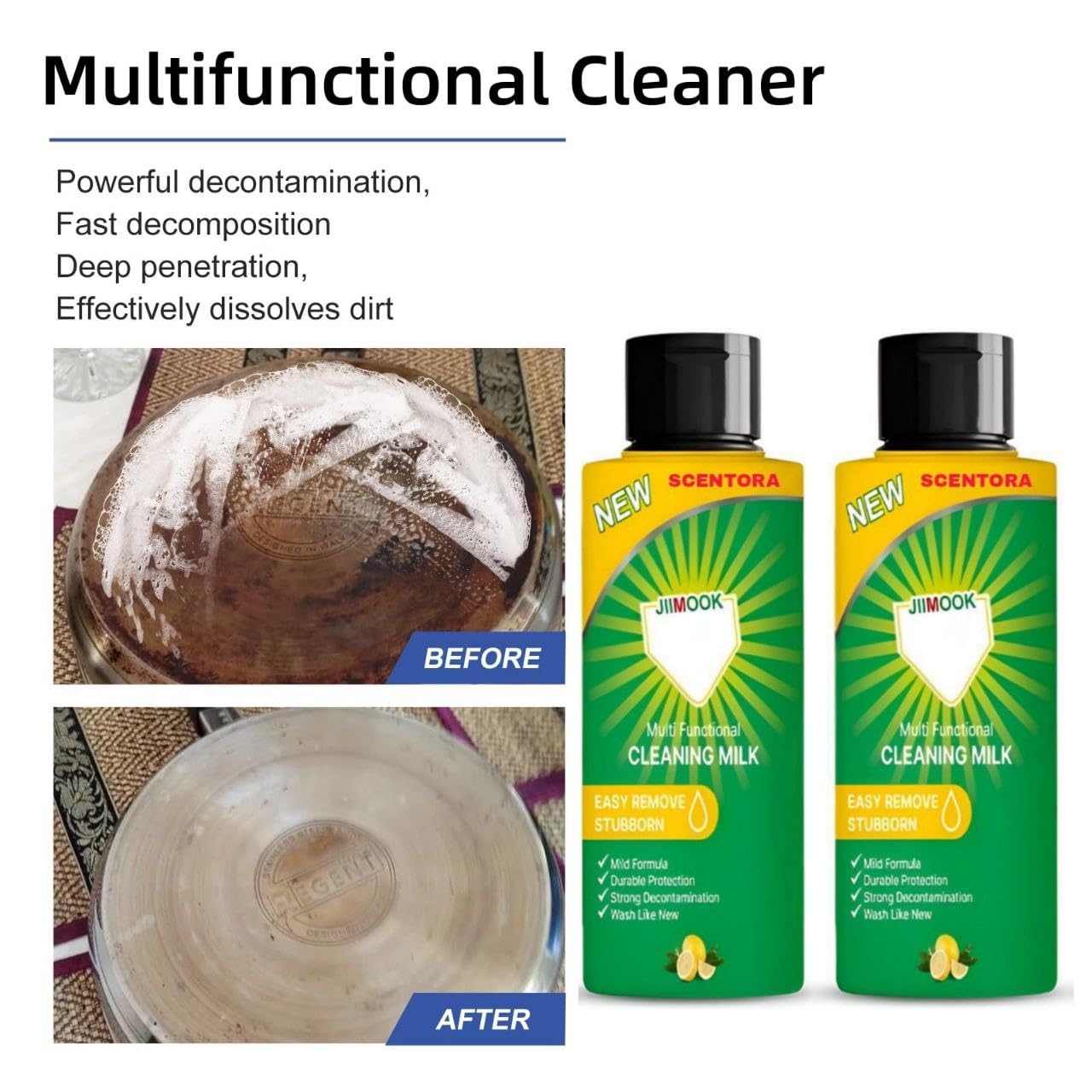 All-Purpose Powerful Concentrated Cleaning Lotion - Heavy Duty Multi-Surface Cleaner for Kitchen, Bathroom, Floors & More | Strong Degreaser & Stain Remover | Whole House Cleaning Solution (2-Pack) | Perfect for Homes, Offices & Commercial Spaces