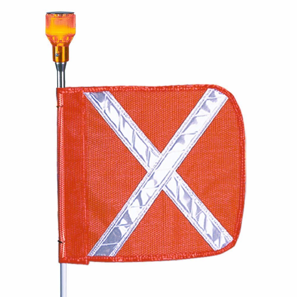 Checkers FS5 Safety Flag with Reflective X & Light - 5