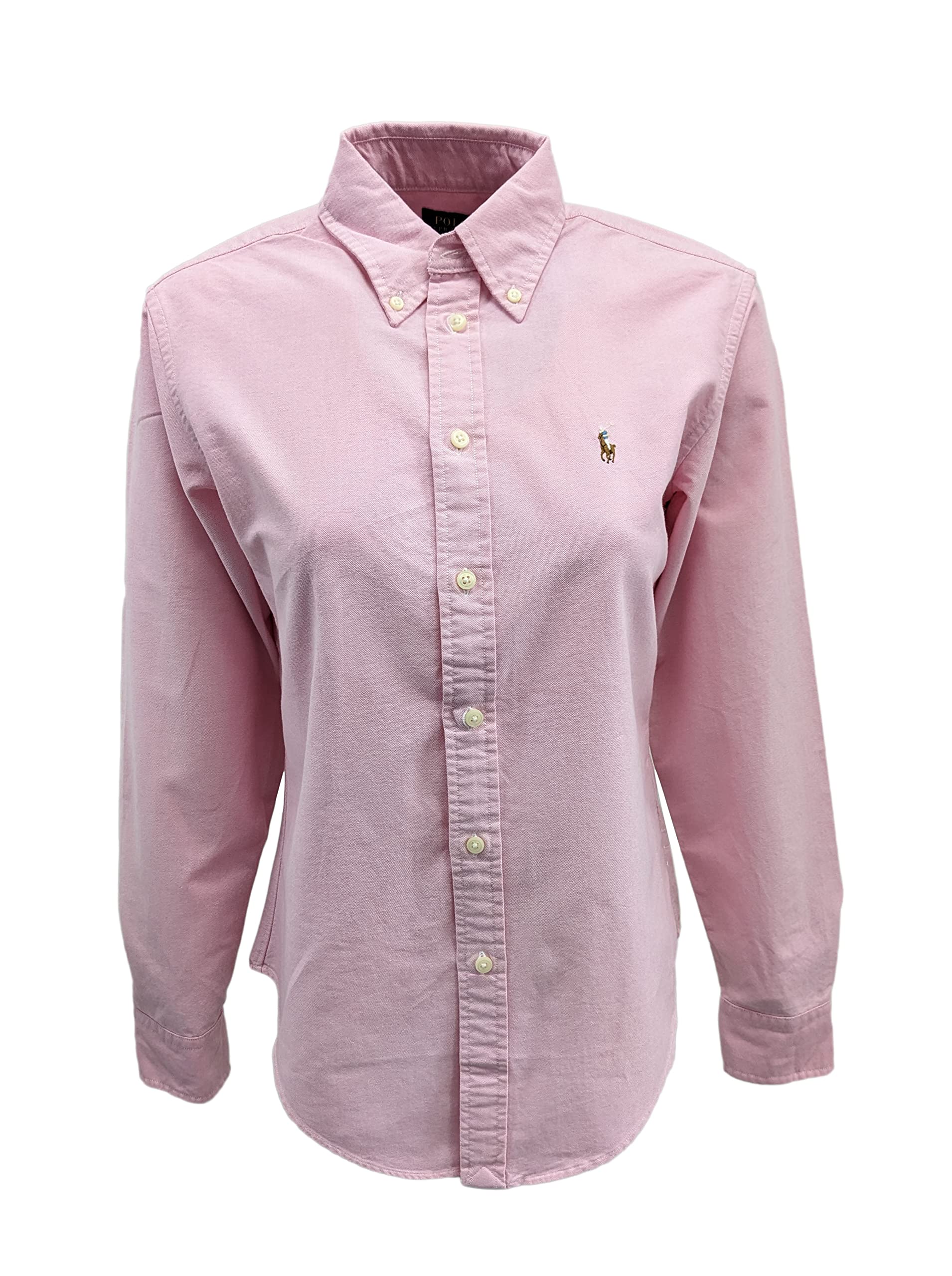 Ralph Lauren Women's Long Sleeve Classic Fit Oxford Shirt - Small, Pink | Casual Workwear & Business Attire for Office & Professional Occasions