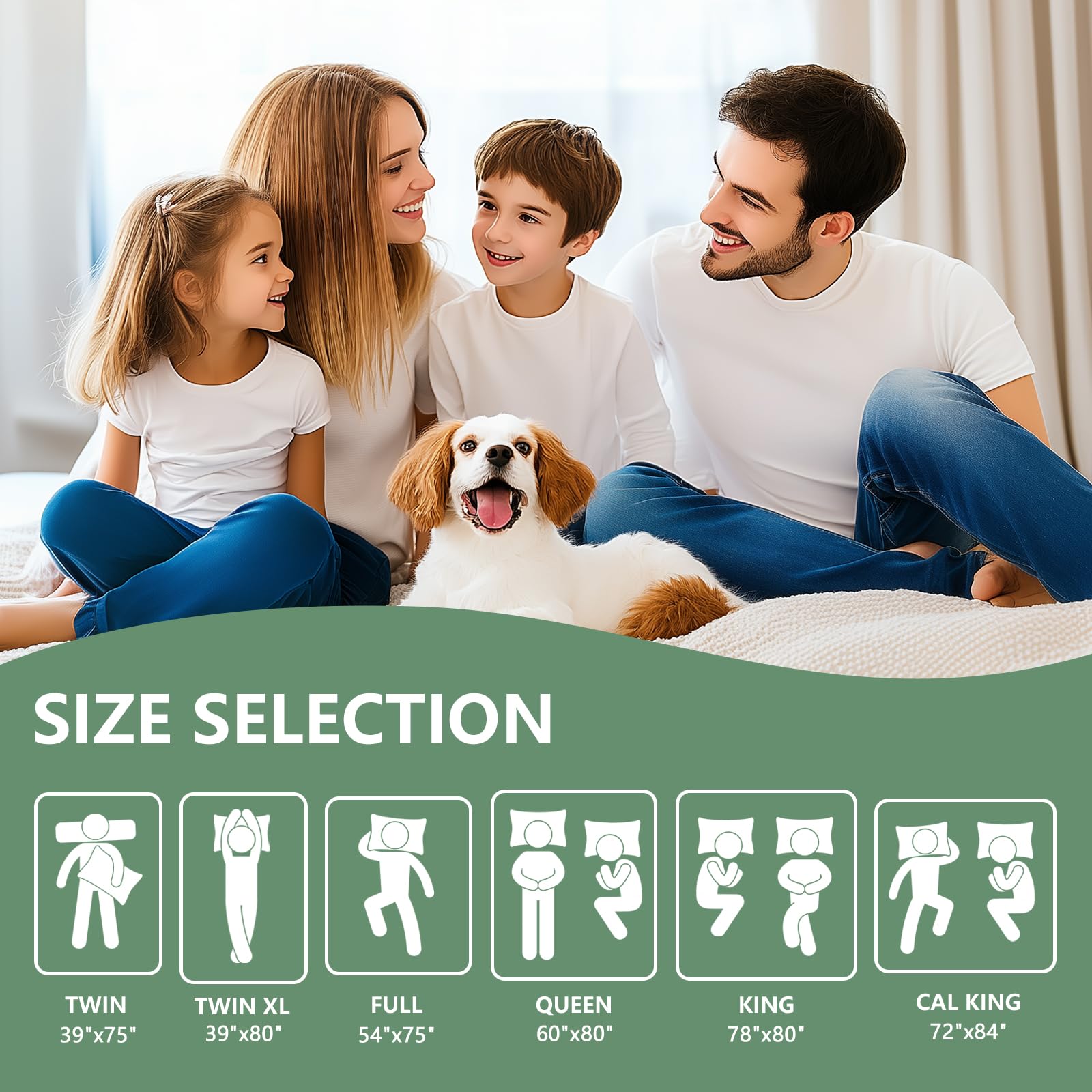 Premium 100% Waterproof Mattress Protector Twin XL Size - Breathable 3D Air Fabric Cooling Mattress Pad Cover - Soft, Noiseless & Washable Bed Cover for 8