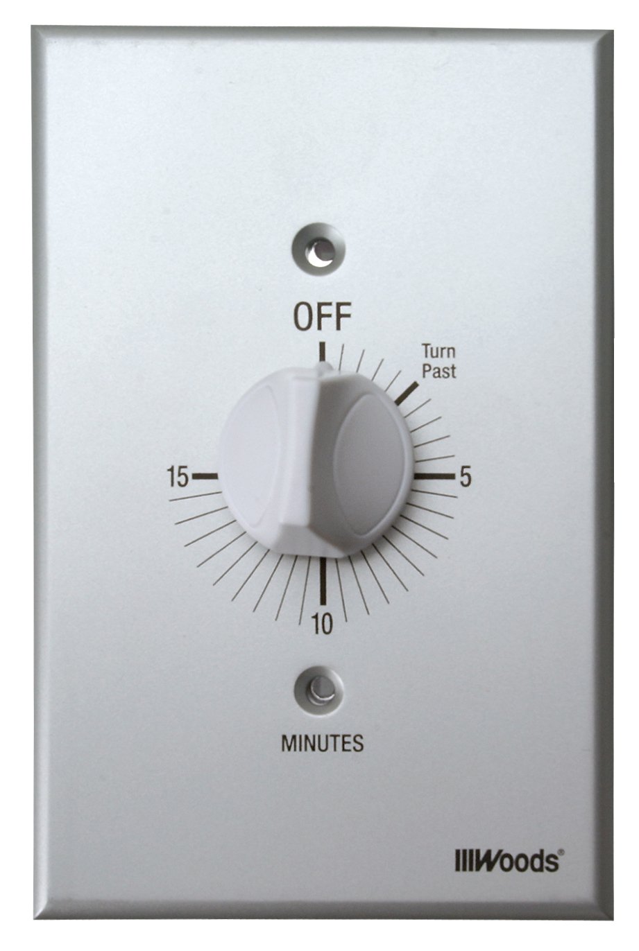 Woods 15 Minute Spring Wound Timer - Classic Gray Mechanical Kitchen Timer for Cooking, Baking & Productivity | Model 59713 | Perfect for Home, Office & Classroom Use