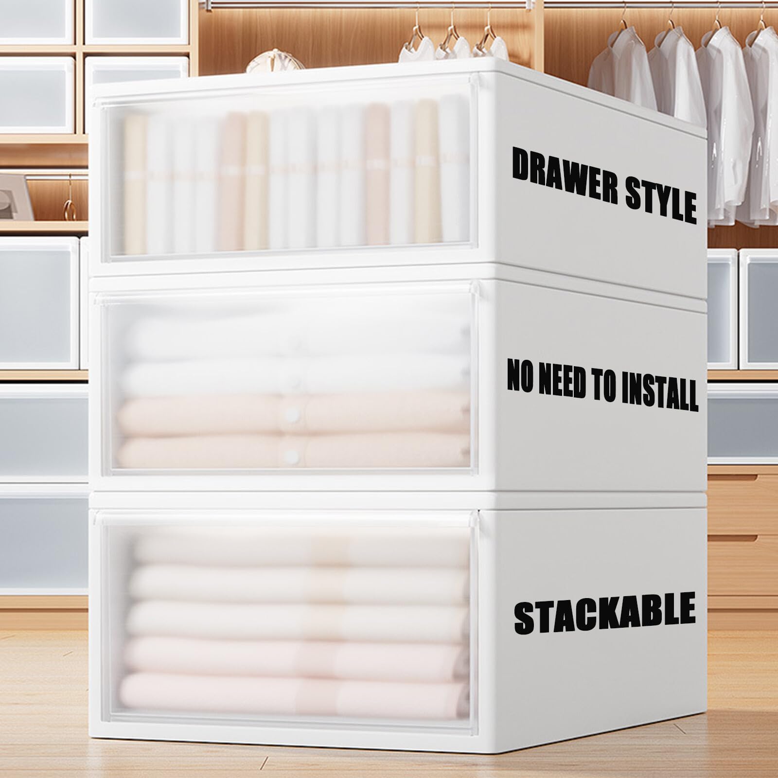 Frosted Desktop Organizer with Lid - Multi-Purpose Storage Box for Toys, Underwear, Socks, Cosmetics & Office Supplies | Perfect for Home, Office & Dorm Organization