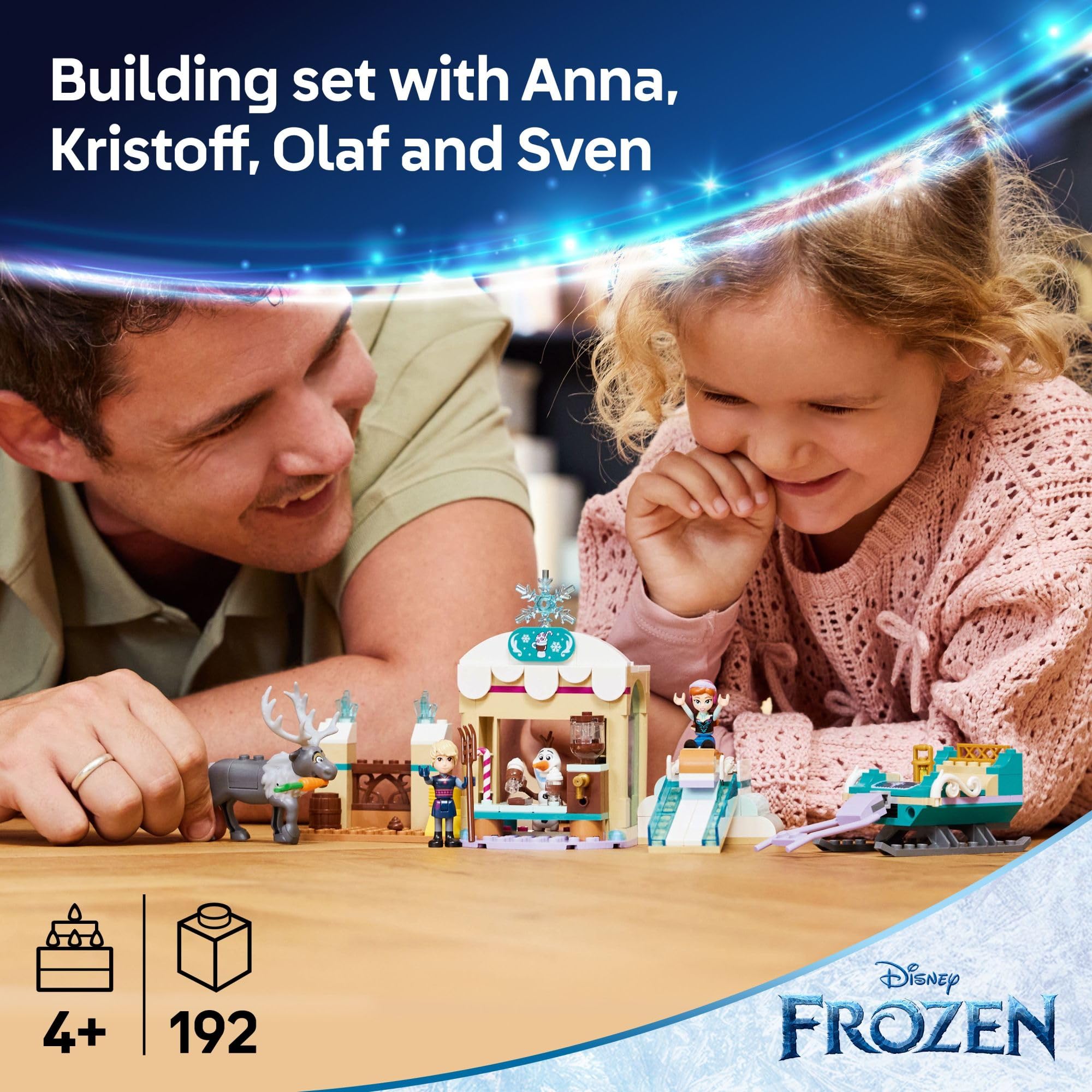 LEGO Disney Frozen Anna's Sleigh Adventure Building Toy Set (43256) - Educational STEM Toy with 2 Princess Minidolls for Kids Ages 4+ - Perfect Birthday Gift & Winter Themed Play for Boys and Girls