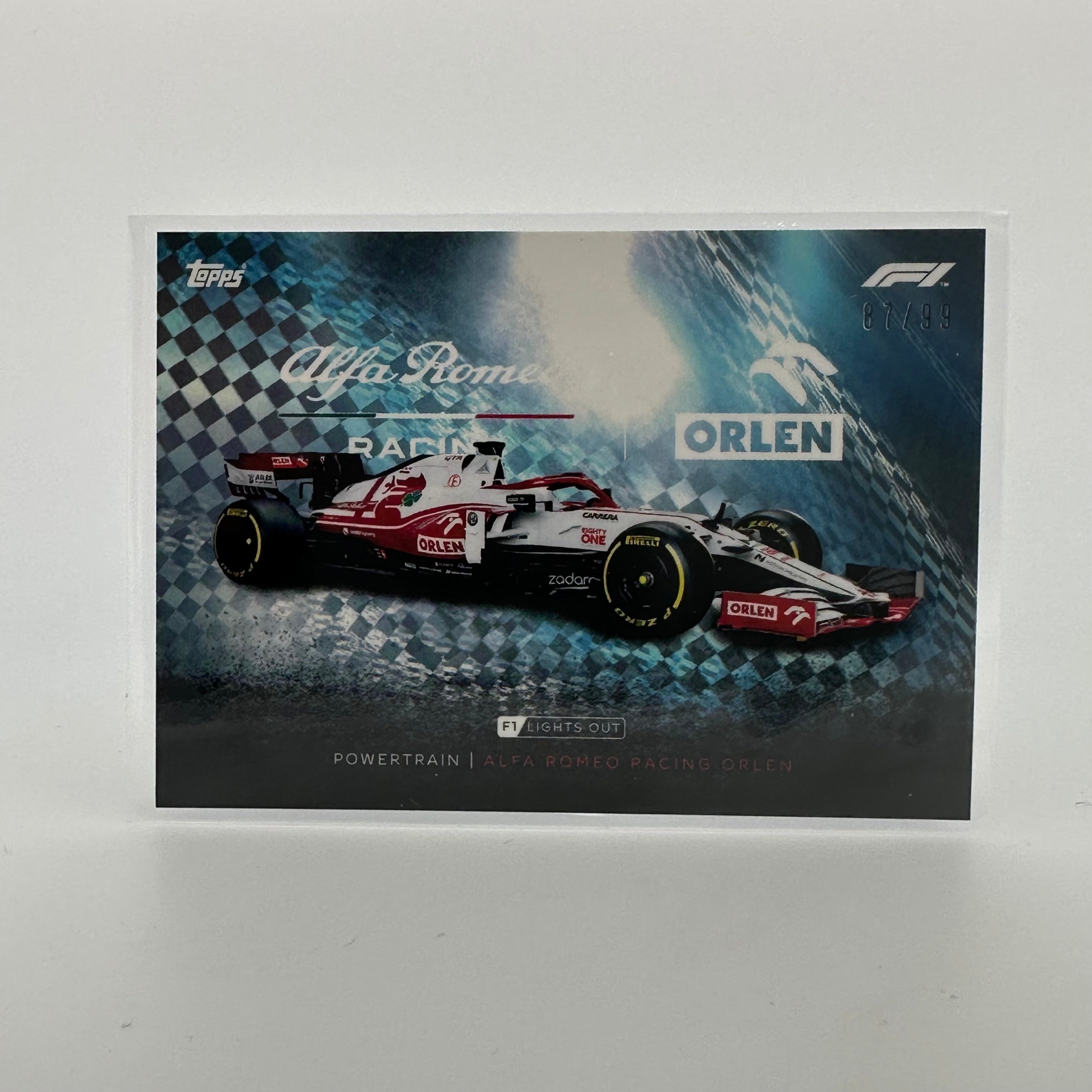 Alfa Romeo Racing Orlen 87/99 Powertrain Blue Parallel - Collectible F1 Model Car for Racing Fans & Display Enthusiasts
