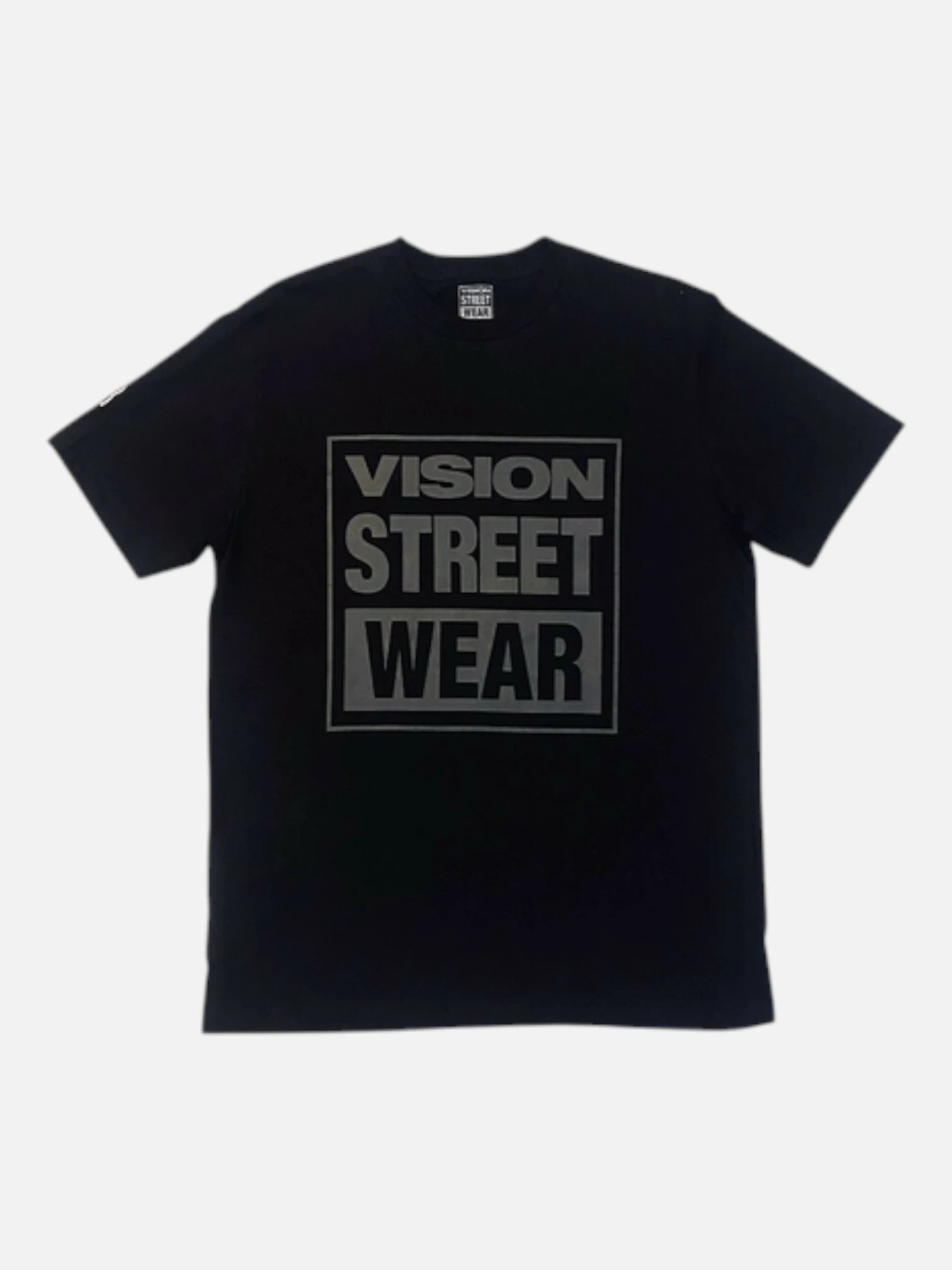 Vision Classic Black T-Shirt for Men - Soft Cotton Crew Neck Tee - Casual & Comfortable Everyday Wear for Work, Gym, and Outings
