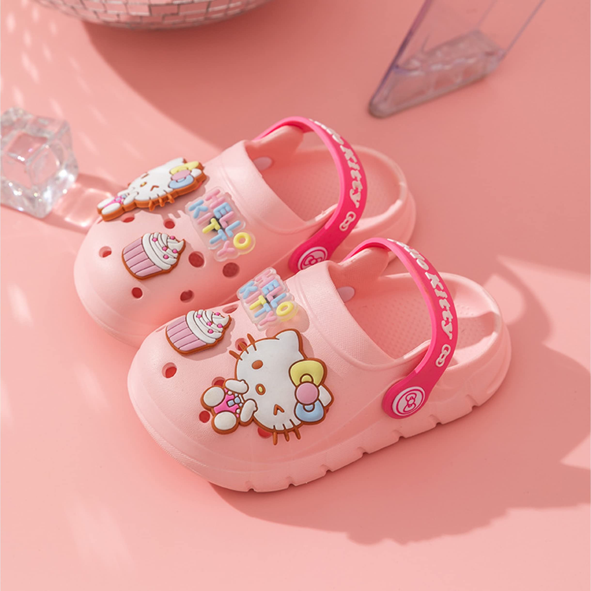 Hello Kitty Bear Hood Clogs Slip-On Water Shoes for Girls & Kids - Comfortable Summer Sandals for Beach, Pool & Outdoor Play