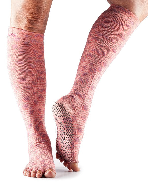 ToeSox Scrunch Knee High Grip Socks - Non-Slip Yoga, Pilates & Dance Socks for Women - Perfect for Barre, Ballet & Workout - Breathable & Comfortable
