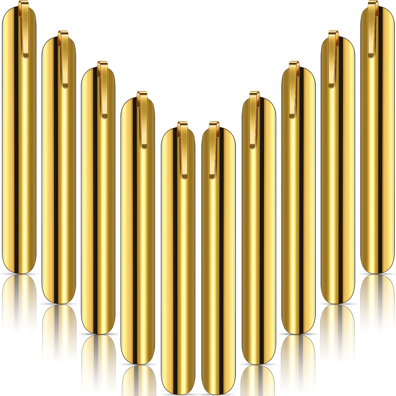 Stainless Steel Table Crumber for Restaurants & Homes - Gold Bread Crumb Sweeper for Servers, Waiters & Waitresses - Perfect for Cleaning Tablecloths, Crumbs & Food Debris - Ideal for Dining Tables, Buffets & Catering Events (10-Pack)