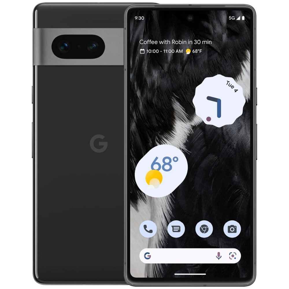 Google Pixel 7 128GB Unlocked Smartphone - AT&T Compatible, Obsidian Black (Renewed Like New) - Perfect for Photography, Streaming & Productivity