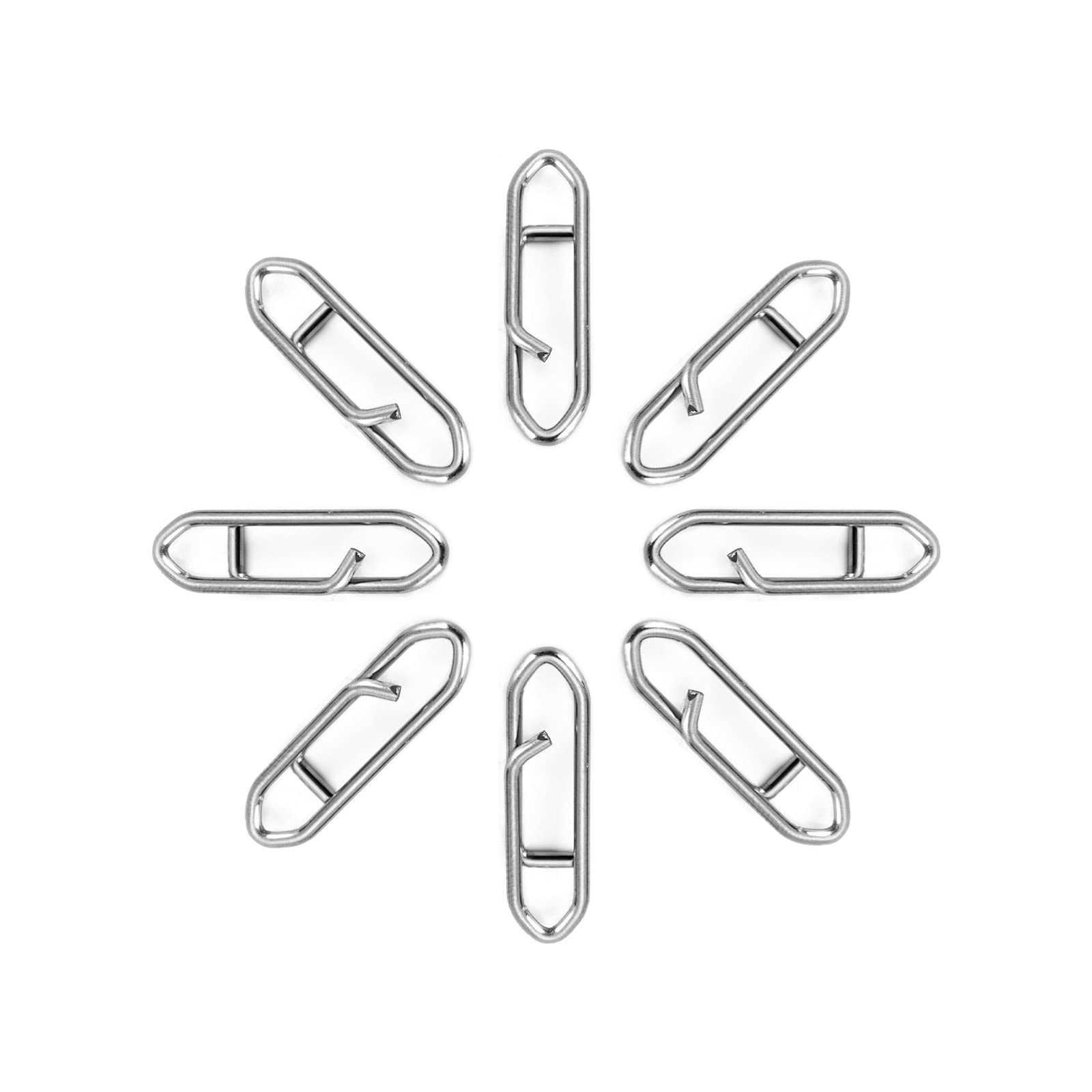 Tactical Anglers Power Clips - 50 Pcs Stainless Steel Quick Change Fishing Snaps for Lures, Decoys & Longlines (3 Sizes) - Perfect for Saltwater, Freshwater & Ice Fishing