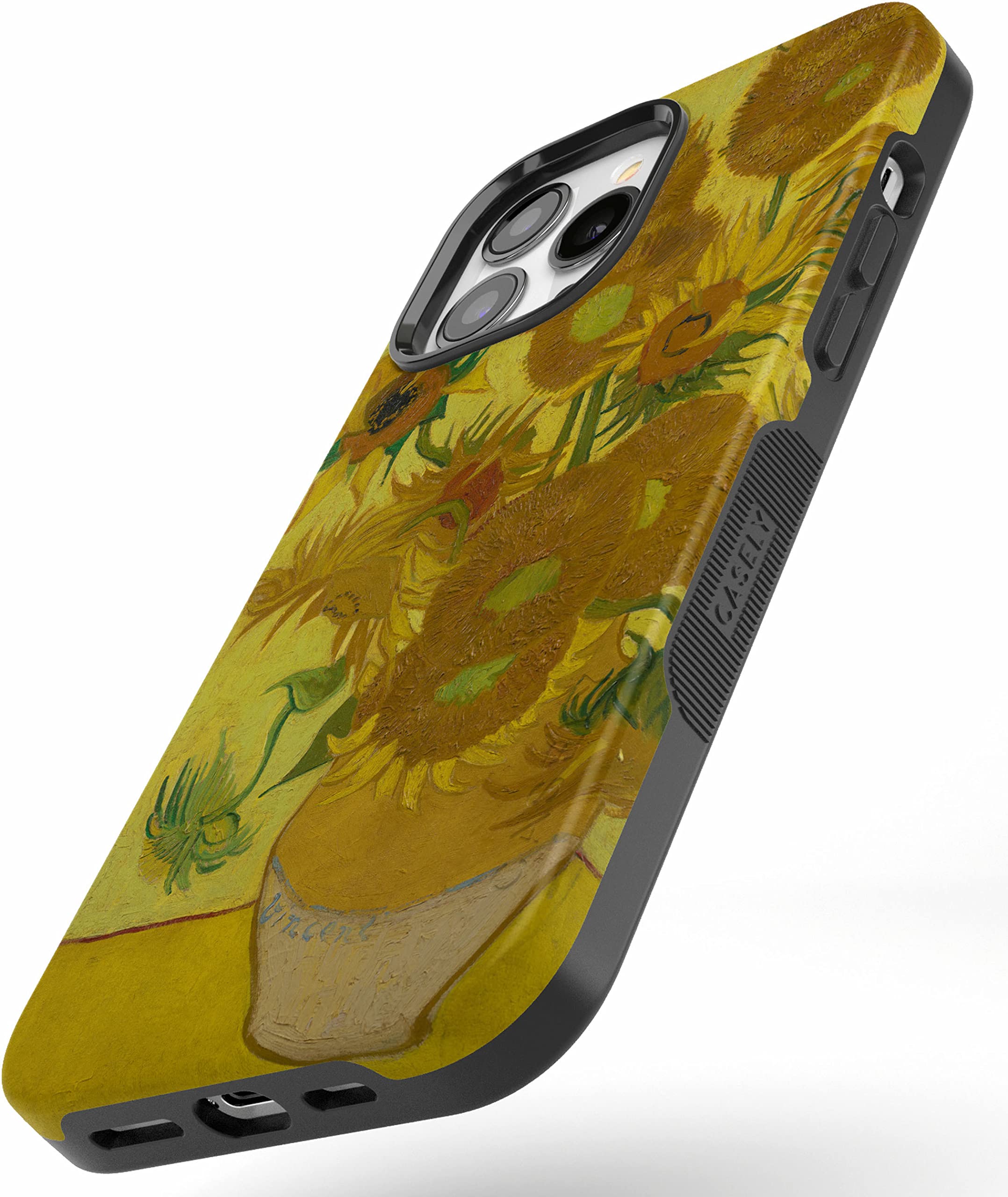 Casely iPhone 13 Pro Floral Case with MagSafe - Van Gogh Sunflowers Design Protective Phone Cover for Women & Men | Perfect for Daily Use, Travel & Gift Giving