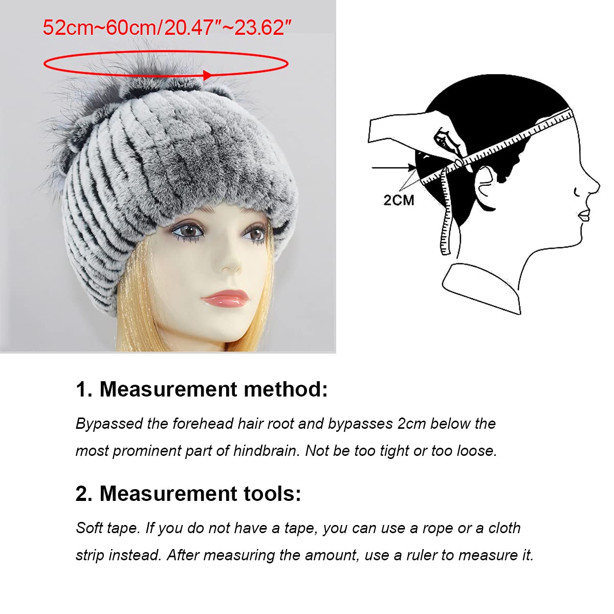 Women's Winter Faux Fur Beanie Hat - Soft Fluffy Knit Warm Hat for Cold Weather - Cozy Outdoor Accessory for Skiing, Snowboarding & Daily Winter Wear