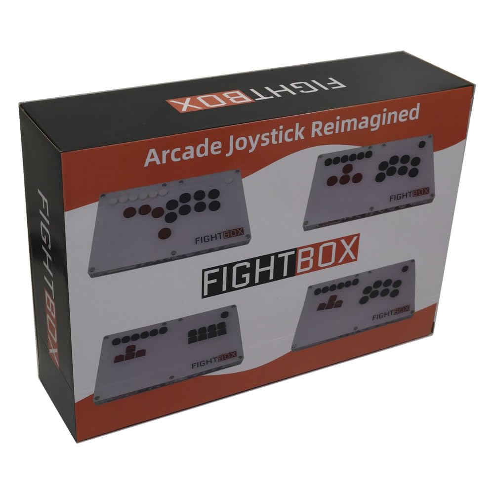 FightBox B1-PC All Button Leverless Arcade Fight Stick Game Controller for PC, PS3, Nintendo Switch - Perfect for Fighting Games, eSports & Retro Gaming