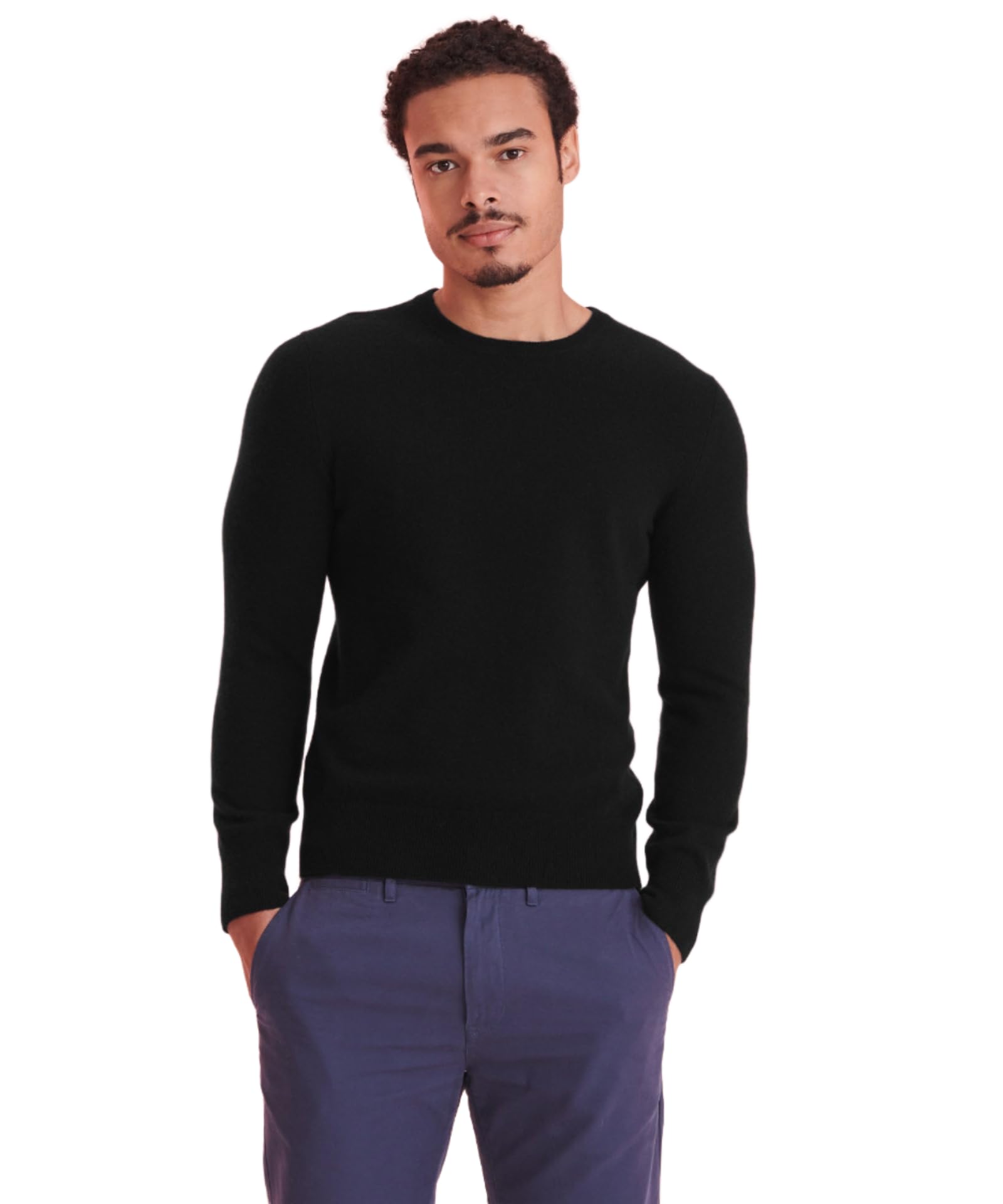Premium Men's Cashmere Crewneck Sweater - Soft & Warm Winter Knitwear for Business Casual & Holiday Outfits