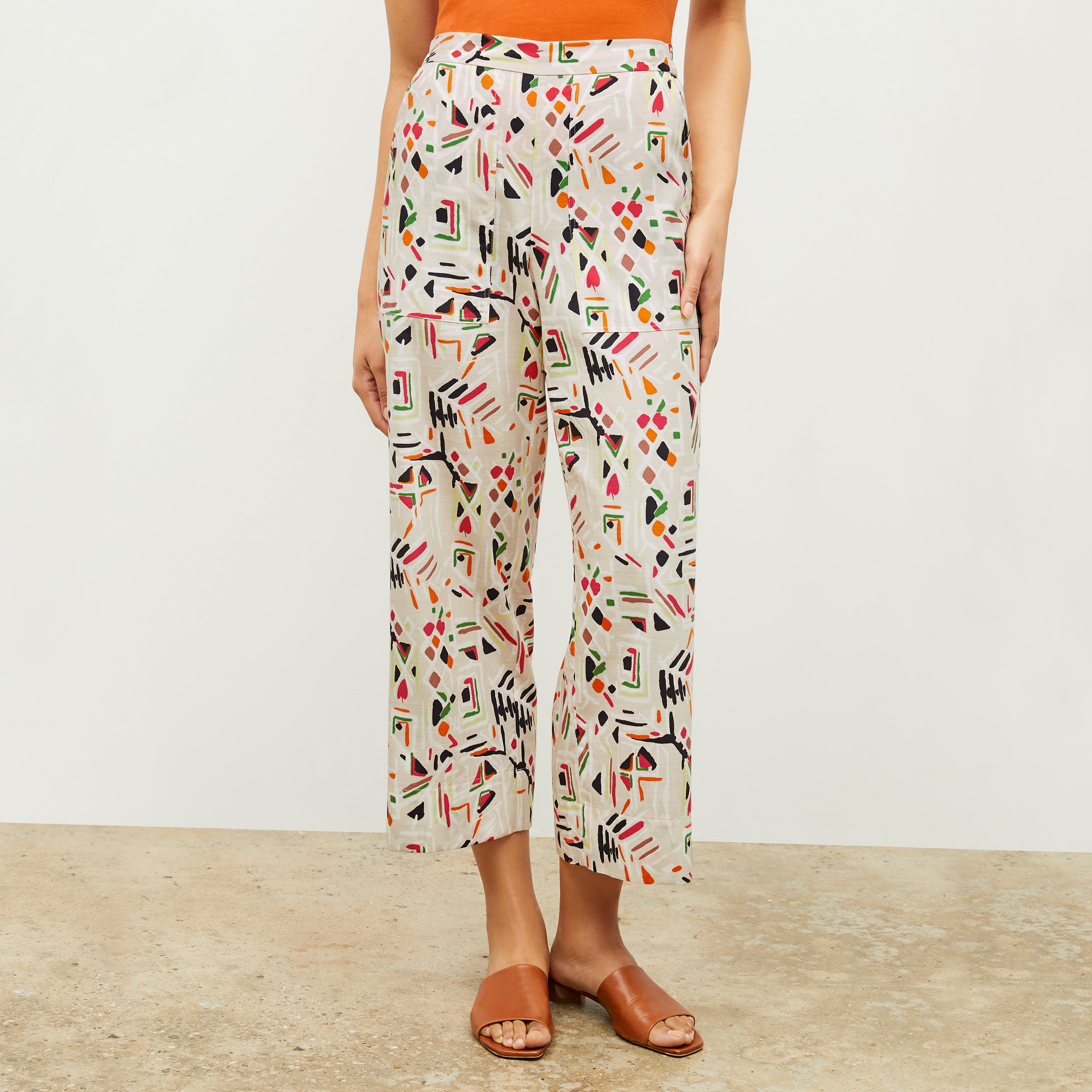 Madelyn Pants - Breathable Cotton with Rhythm Print - Perfect for Casual Wear, Summer Outfits, and Relaxing at Home