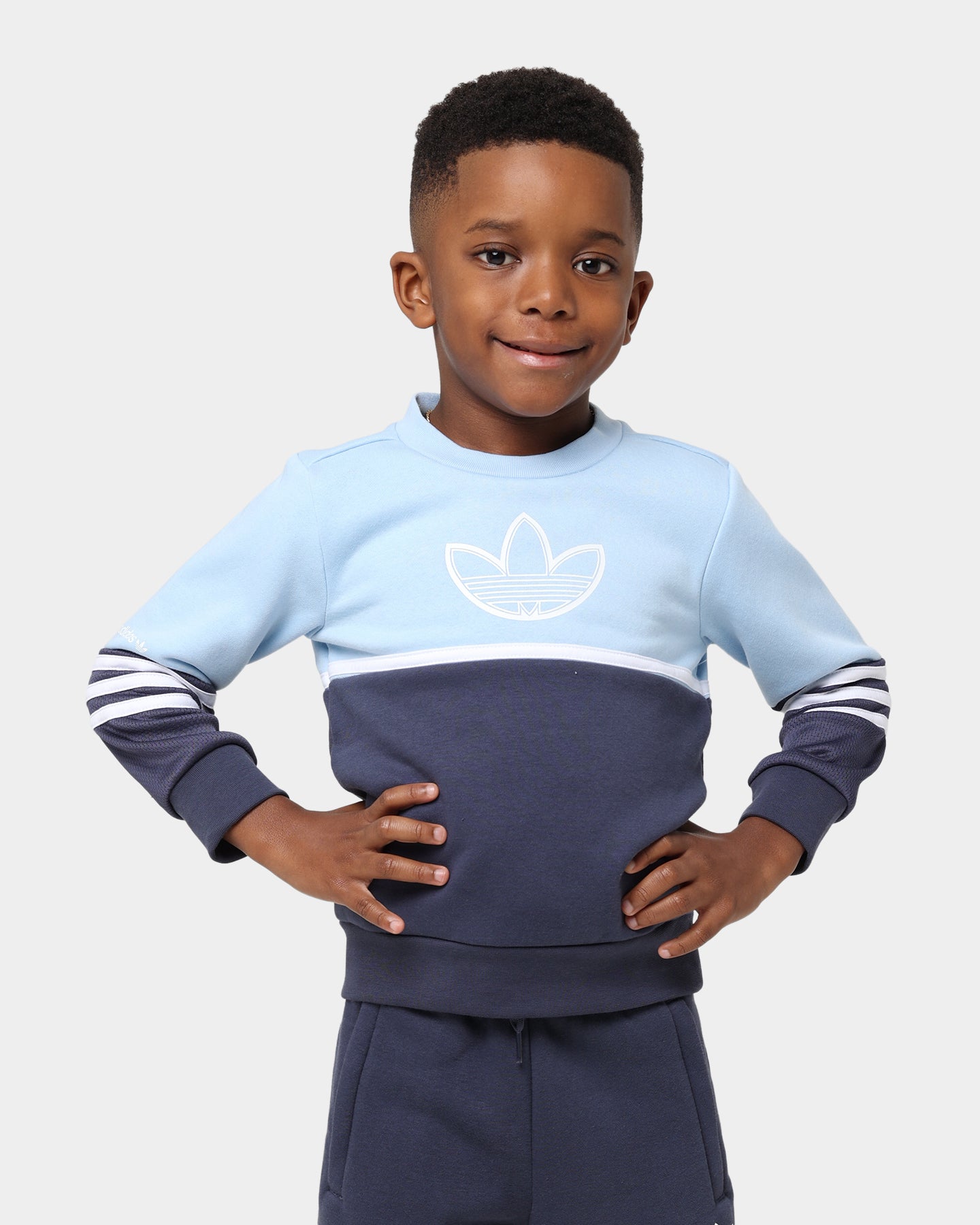 Adidas Kids' Sport Crew Set - Boys' & Girls' Athletic Outfit, Clear Sky Blue - Perfect for School PE, Soccer Practice & Casual Play