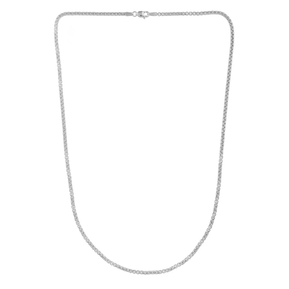 14K Solid Gold 2.5mm Round Box Chain Necklace for Women - Dainty Everyday Jewelry, Perfect for Layering & Gift Giving