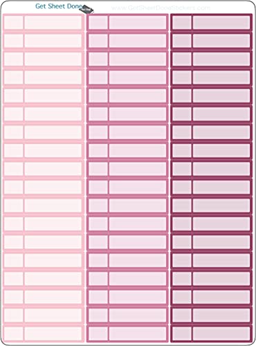 Bullet Journal Stickers - To Do, Event & Appointment Planner Stickers for Bujo Weeks - Functional Checkbox Stickers (Berry Color) - Perfect for Daily Planning, Organizing Tasks & Journaling
