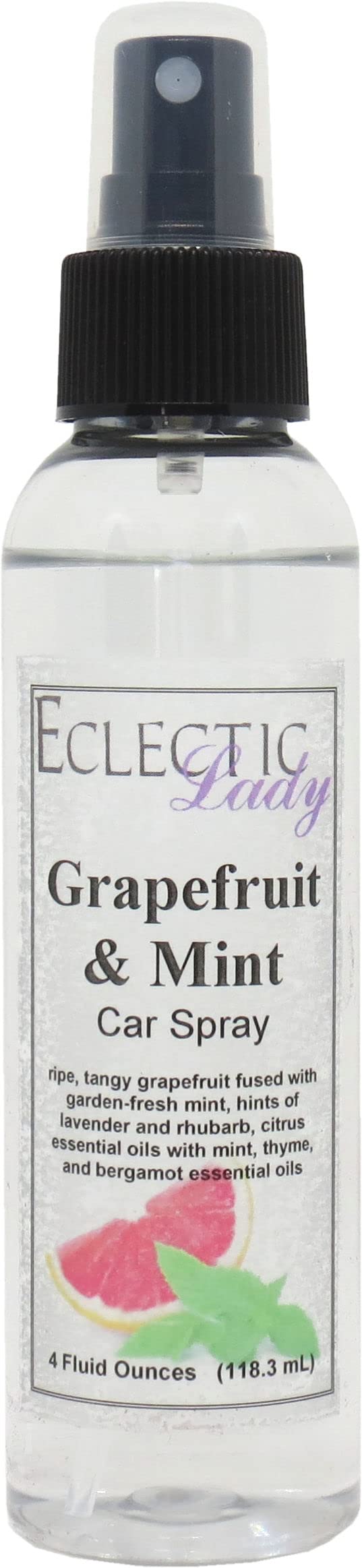 Refreshing Grapefruit & Mint Car Air Freshener Spray - 8 oz | Eliminates Odors & Freshens Vehicle Interior for Long Drives & Daily Commutes