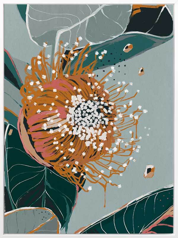 Dusty Flowering Gum II Canvas Art Print - Australian Floral Wall Decor for Living Room, Bedroom & Office - Perfect for Home & Office Decor