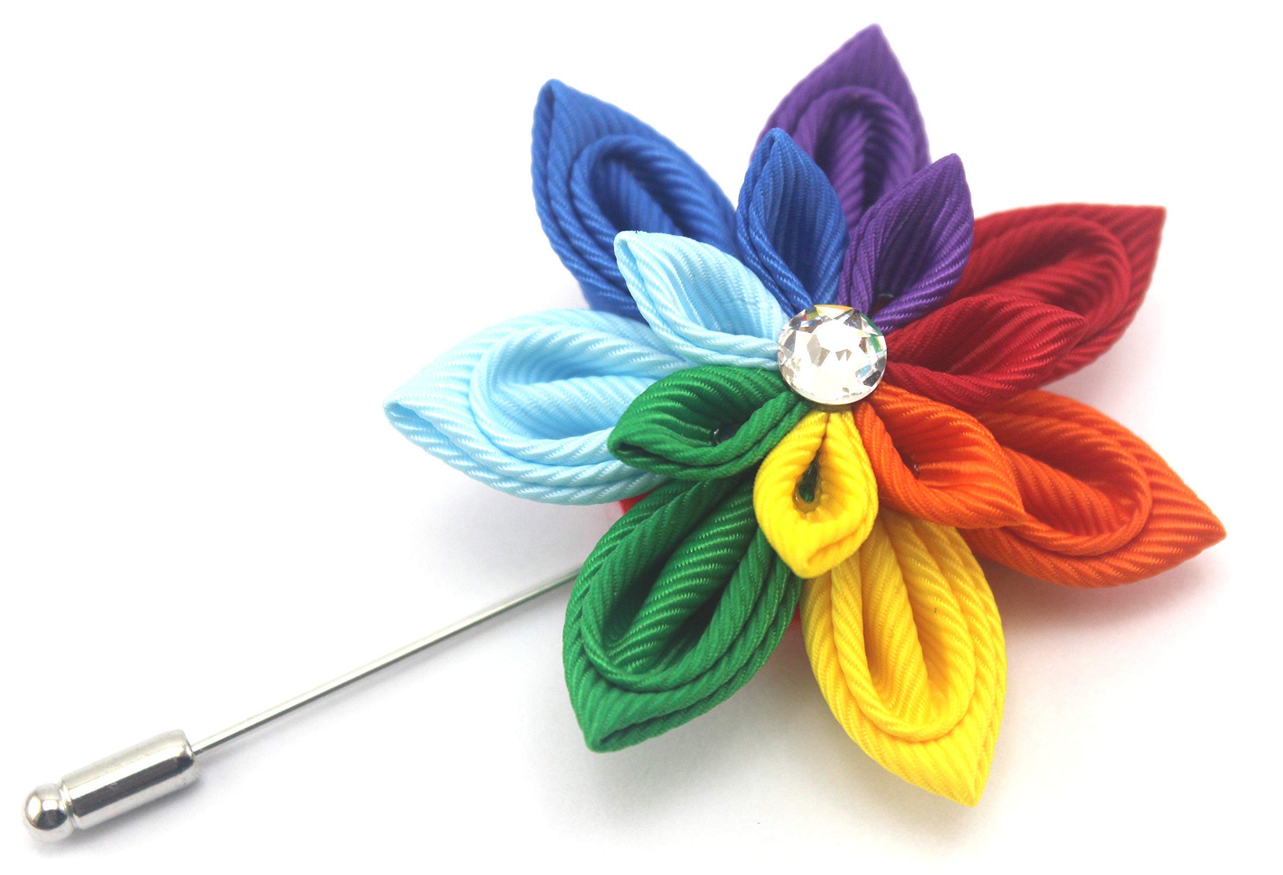 Rainbow Flower Brooch Pin - LGBT Pride Lapel Pin for Men & Women - Perfect for Pride Parades, LGBTQ Events & Everyday Wear