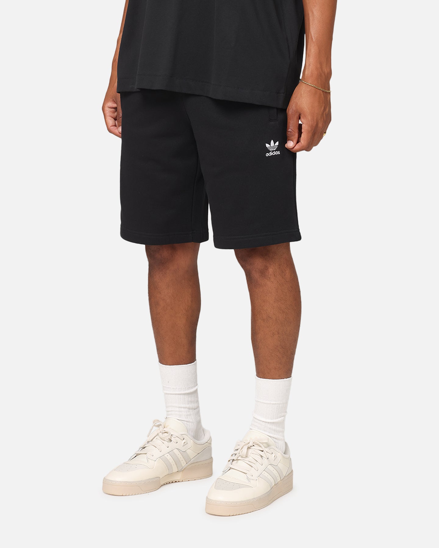 Adidas Essential Men's Running Shorts - Black Athletic Workout Shorts for Gym, Jogging & Casual Wear