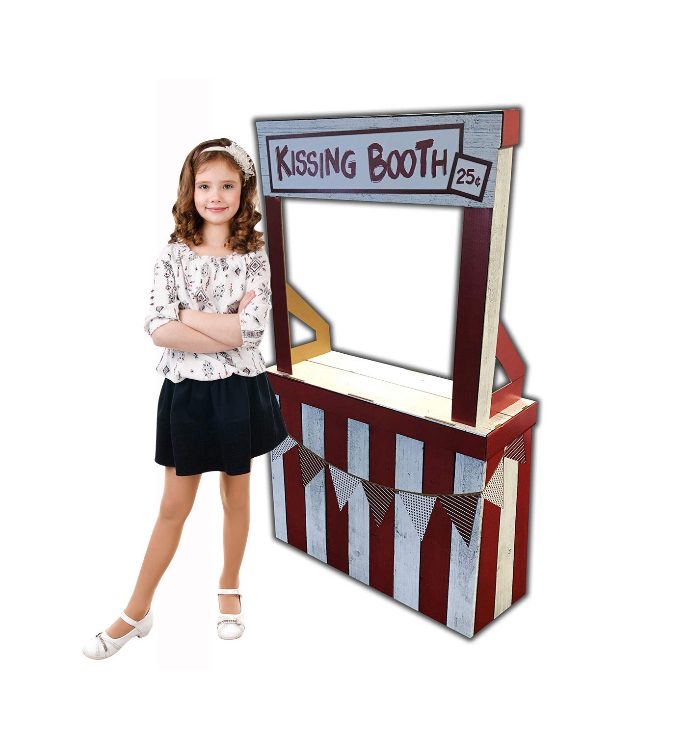 Life Size Cardboard Cutout Standee - Kissing Booth Decoration for Parties, Events & Photo Booths | Fun Prop for Weddings, Prom & Themed Celebrations