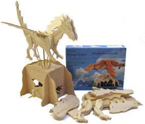 Automaton Dragon Wooden DIY Kit - 3D Puzzle Mechanical Model for Adults & Teens - Fun STEM Educational Toy for Home Decor & Gift Giving - Perfect for Hobbyists, Collectors, and Science Enthusiasts