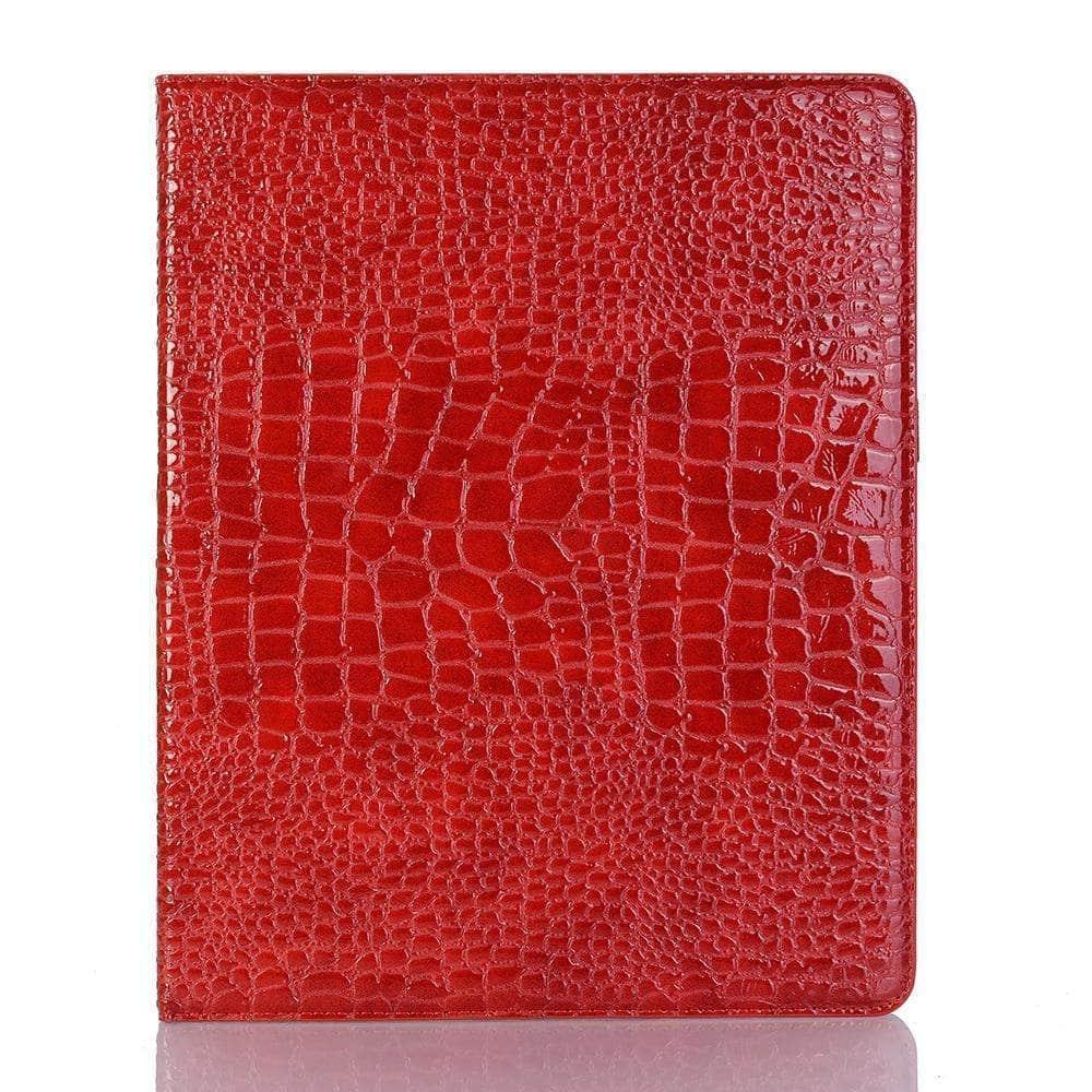 Premium PU Leather iPad Pro 12.9 Case (2020 Model) - Crocodile Pattern Design for Protection & Style | Perfect for Work, Travel & Daily Use