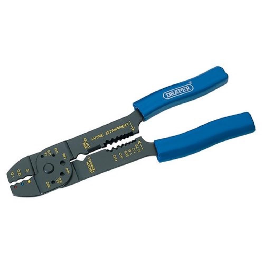 Draper 13657 4-Way Crimping Tool - Professional Wire Crimper for Electrical, Automotive & DIY Projects - Perfect for Terminals, Connectors & Cable Repair