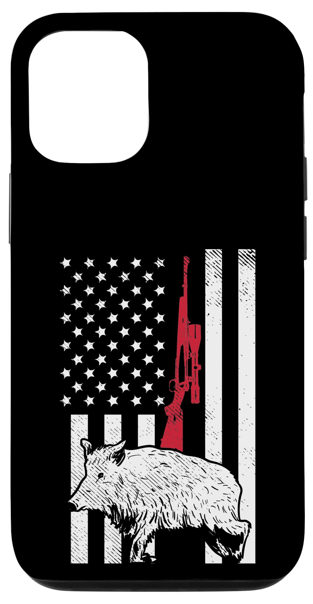 iPhone 12/12 Pro Case - Patriotic American Flag Design for Hunting Enthusiasts | Perfect Gift for USA Hunters & Outdoor Lovers | Durable Protection for Daily Use & Outdoor Adventures