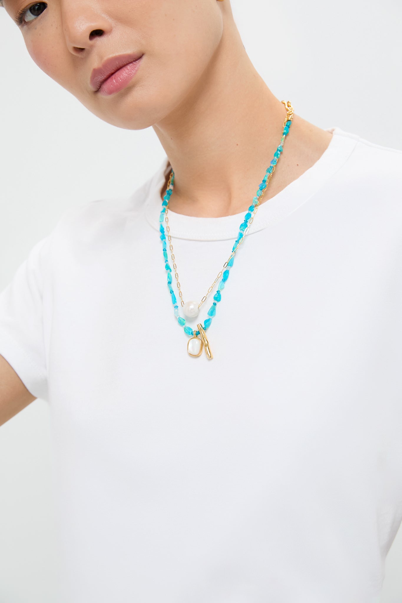 Blue Mikayo Necklace for Women - Elegant Sterling Silver Pendant Jewelry Gift for Her | Perfect for Parties, Weddings & Everyday Wear