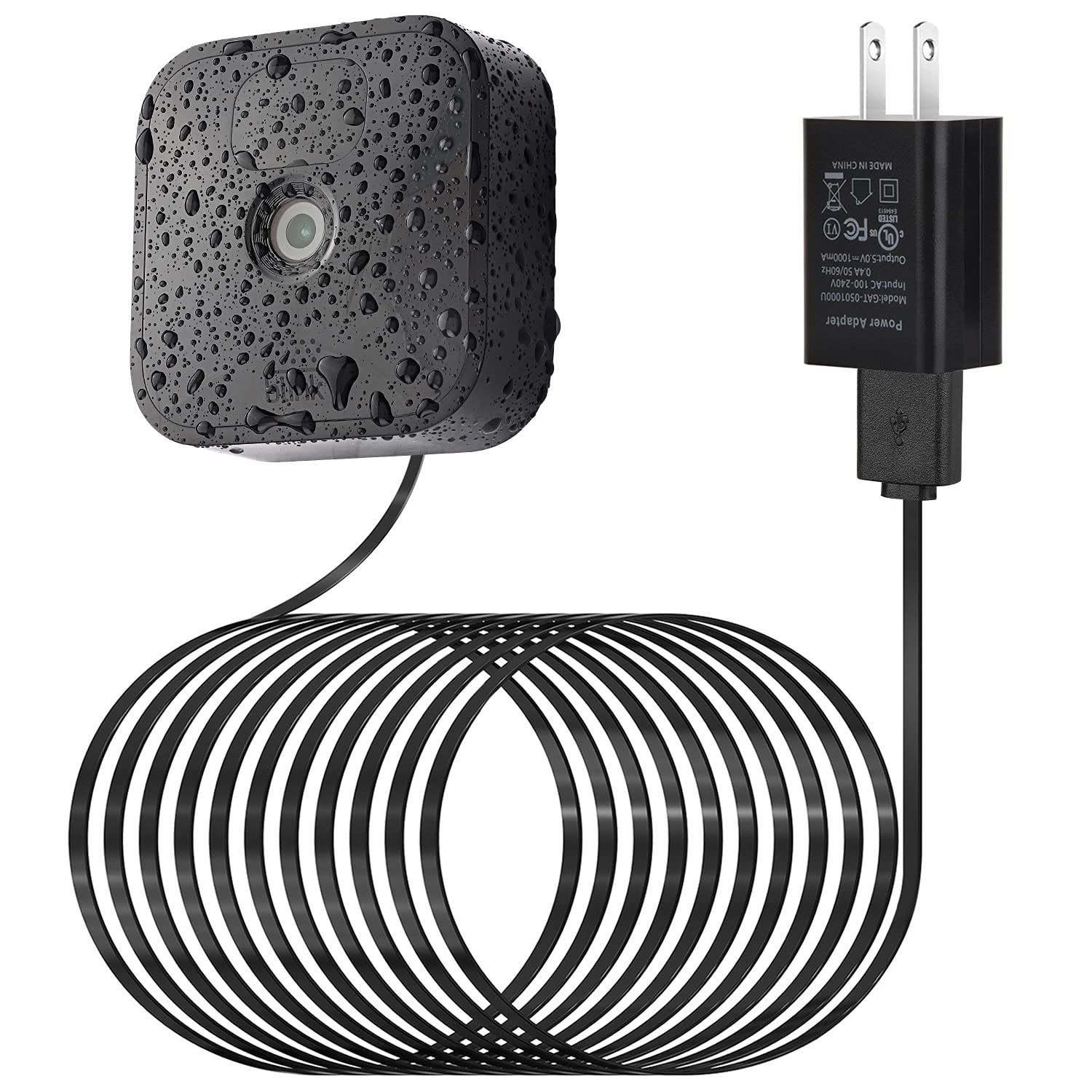 Weatherproof 25ft Power Adapter for Blink XT/XT2 & Outdoor (3rd Gen) Cameras - Continuous Charging, No Battery Replacement - Black - Perfect for Home Security & Outdoor Surveillance