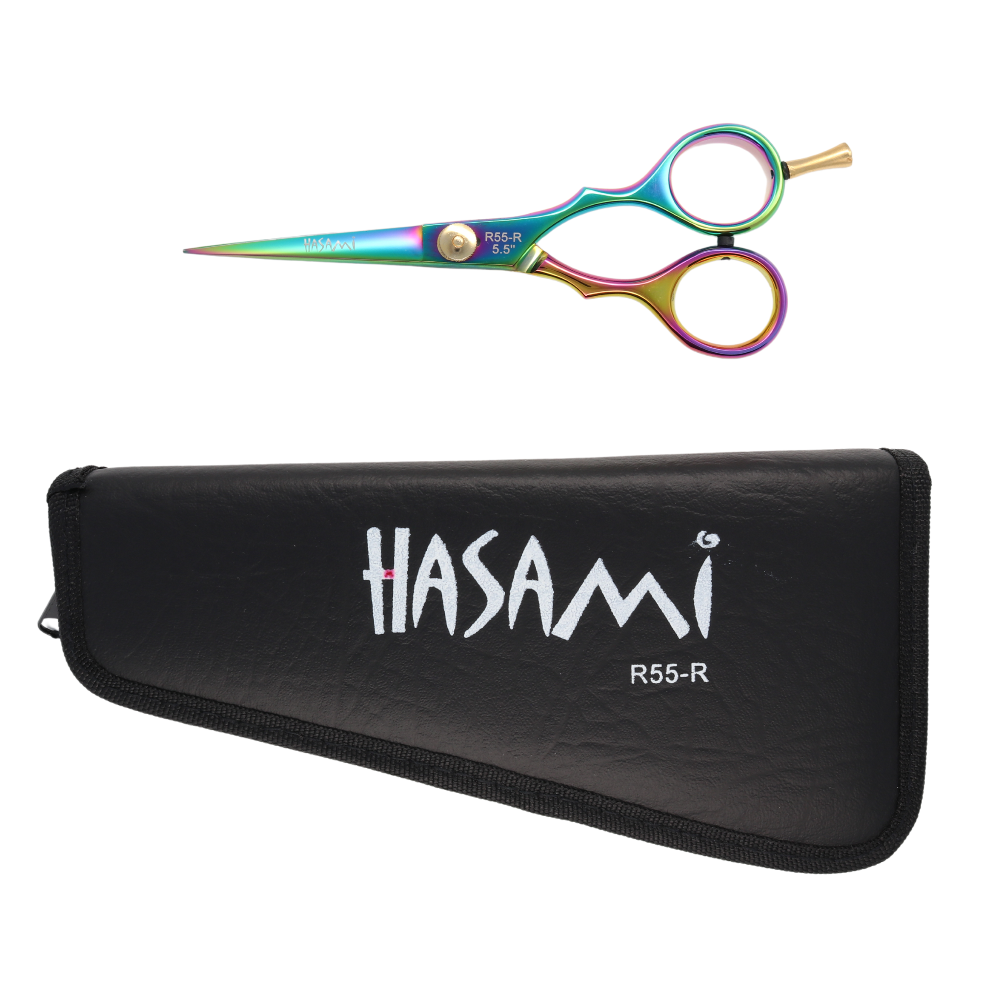 Professional Hasami 5.5 Inch Hair Cutting Scissors - Right-Handed Titanium Coated R55R - Perfect for Salon Stylists & Home Haircuts