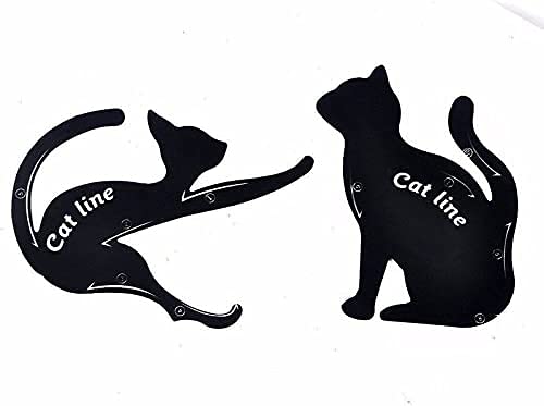 Garden Of Arts 2-Piece Cat Eye Makeup Stencil Set - Reusable Cat-Shaped Eyeliner Template Kit for Perfect Winged Eyeliner | Great for Halloween, Cosplay, and Everyday Glam Makeup Looks