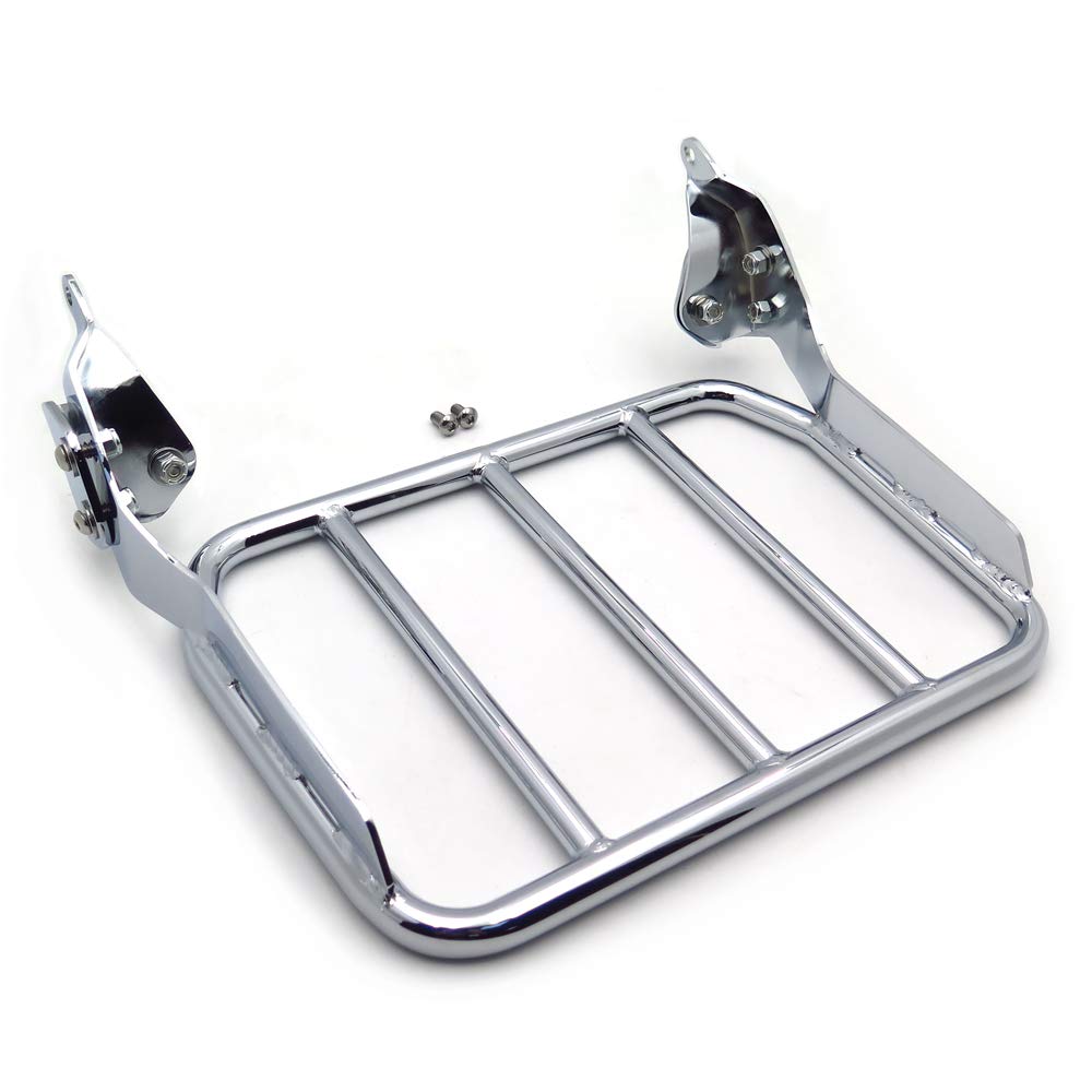 Chrome SMT Sport Luggage Rack for 2018-2020 Harley Davidson Fat Boy & Breakout - Heavy Duty Motorcycle Sissy Bar Accessory - Perfect for Long Rides & Touring