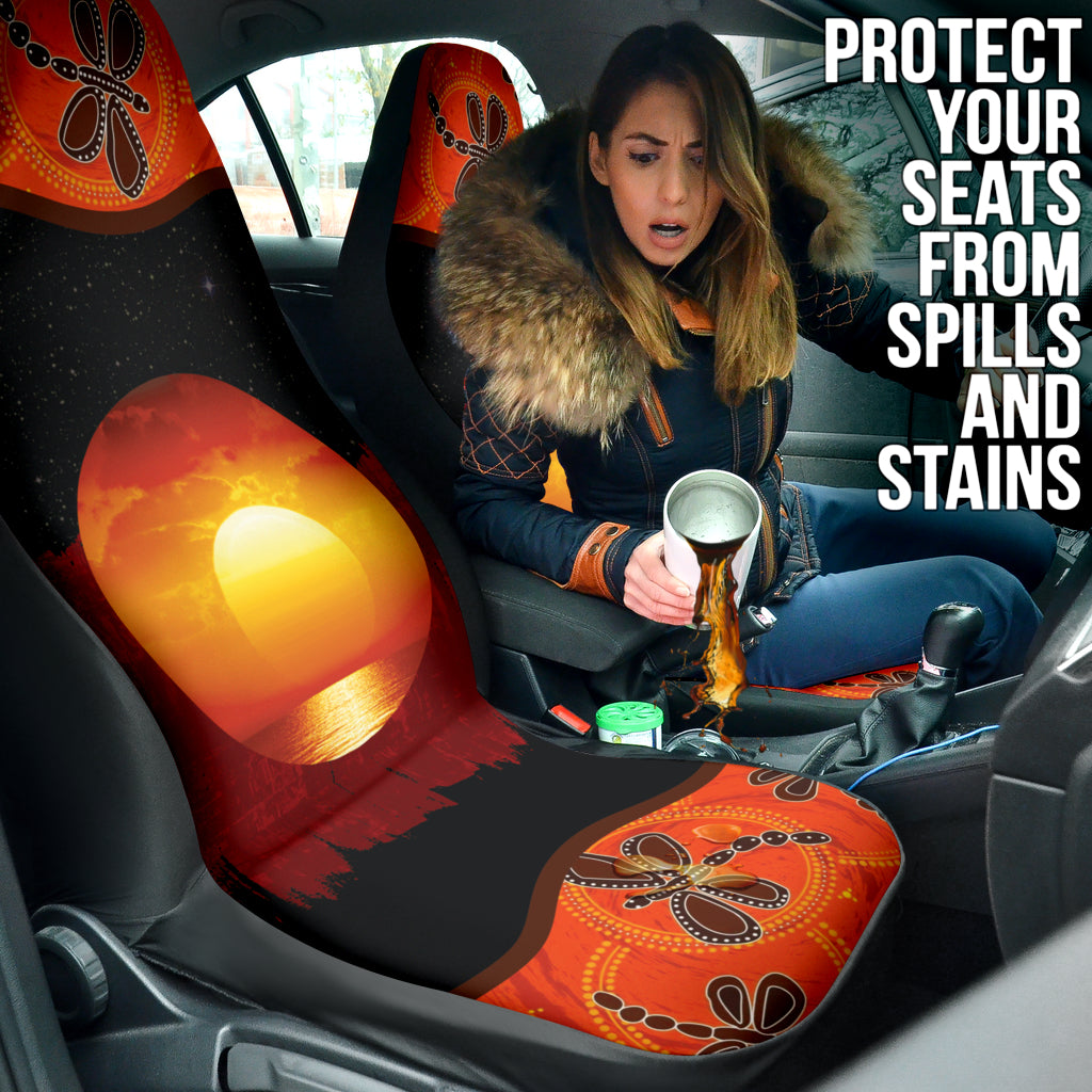 Premium Aboriginal Australian Art Car Seat Covers - Universal Fit for Cars, SUVs & Trucks - Durable & Stylish Protection for Daily Commutes & Road Trips