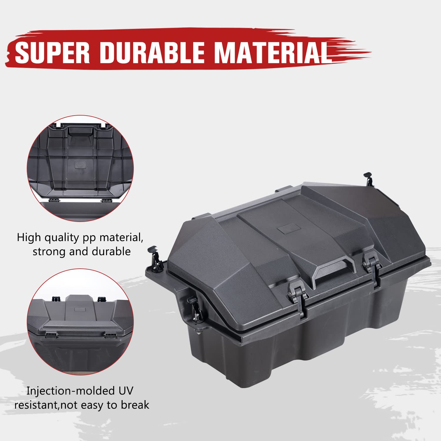HAKA TOUGH 60 QT Waterproof Cargo Storage Box for Polaris RZR PRO R/Pro R 4 (2022-2024) | Durable Rear Bed Organizer | OEM #2884235 Replacement | Perfect for Off-Road Adventures & Gear Storage