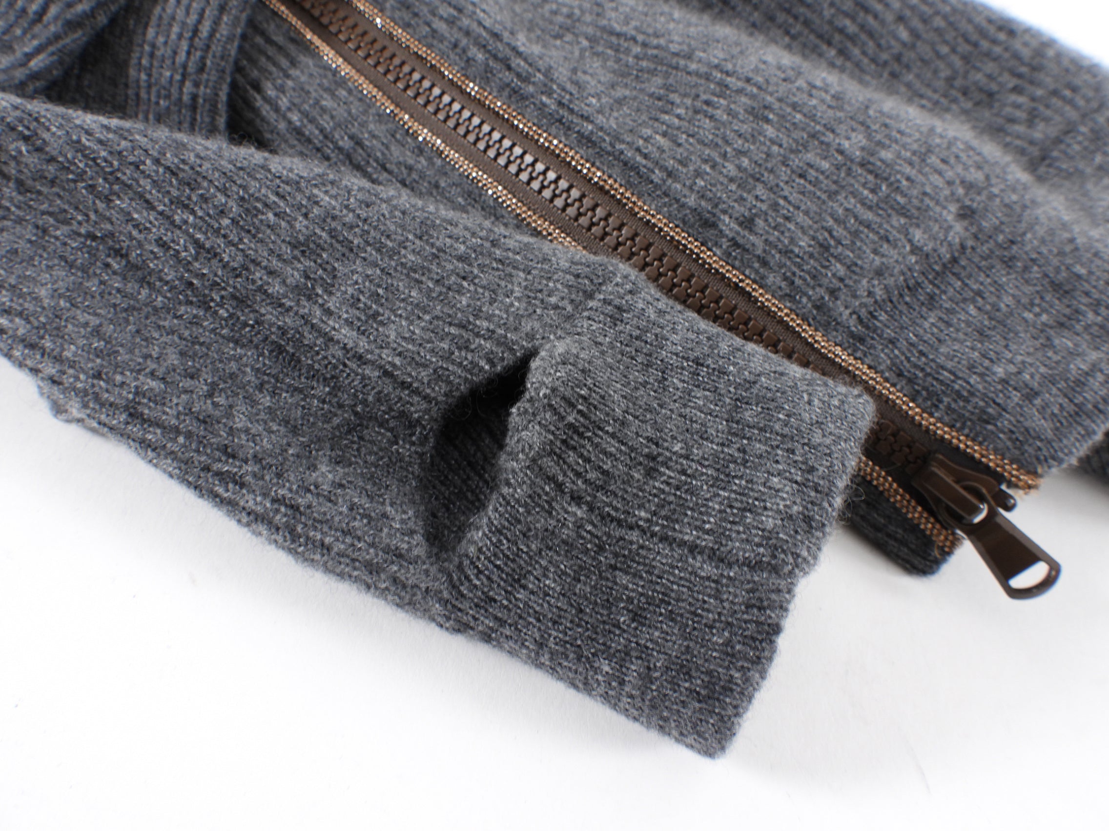 Brunello Cucinelli Grey Copper Monili Bead Hoodie Sweater for Women - Soft Cotton Blend Pullover with Beaded Details | Casual Wear, Lounge & Street Style Fashion