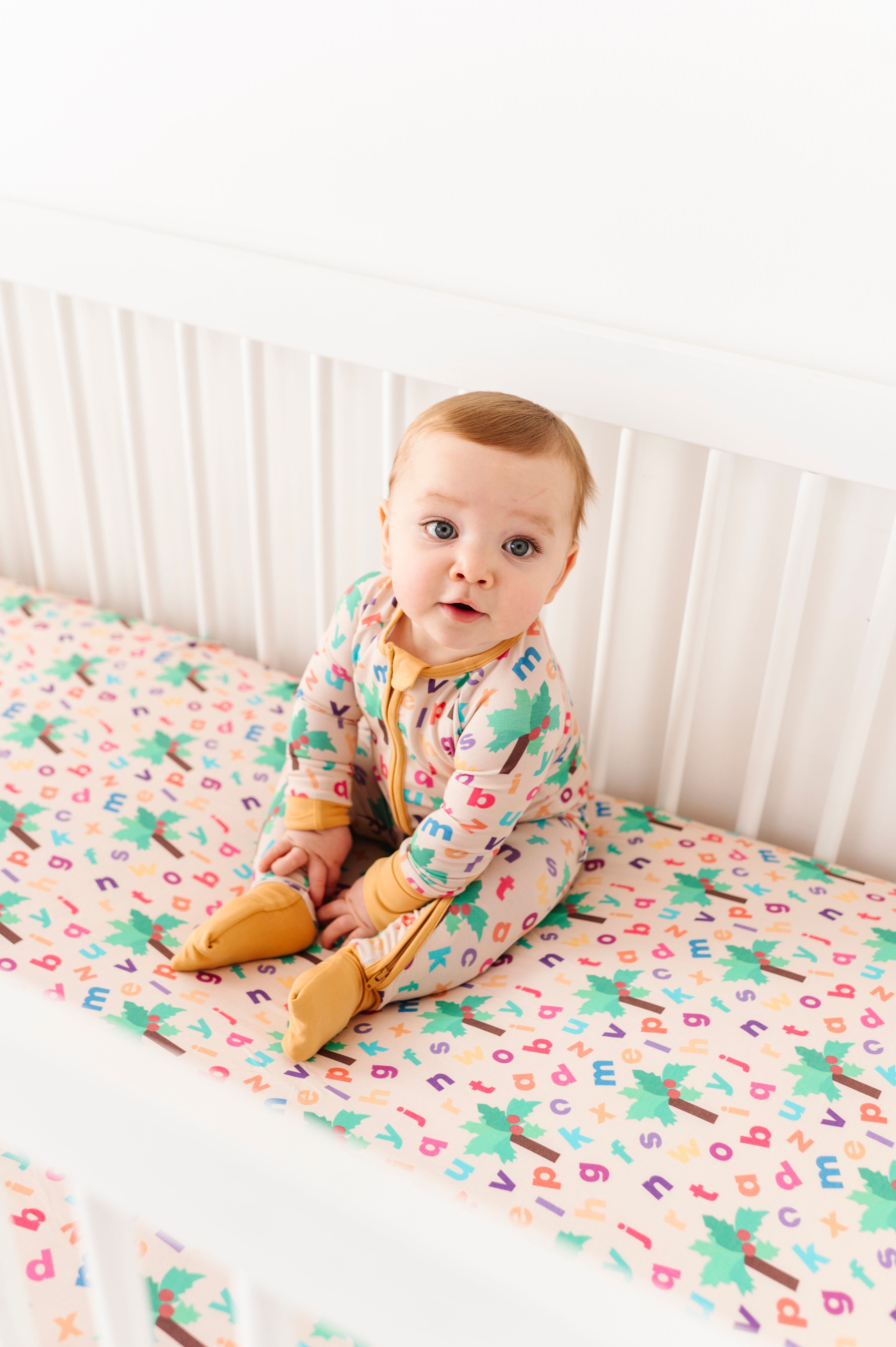 Chicka Chicka Boom Boom™ Crib Sheet - Soft Baby Crib Fitted Sheet with Fun Alphabet Design | Perfect for Nursery, Toddler Bed & Baby Shower Gifts