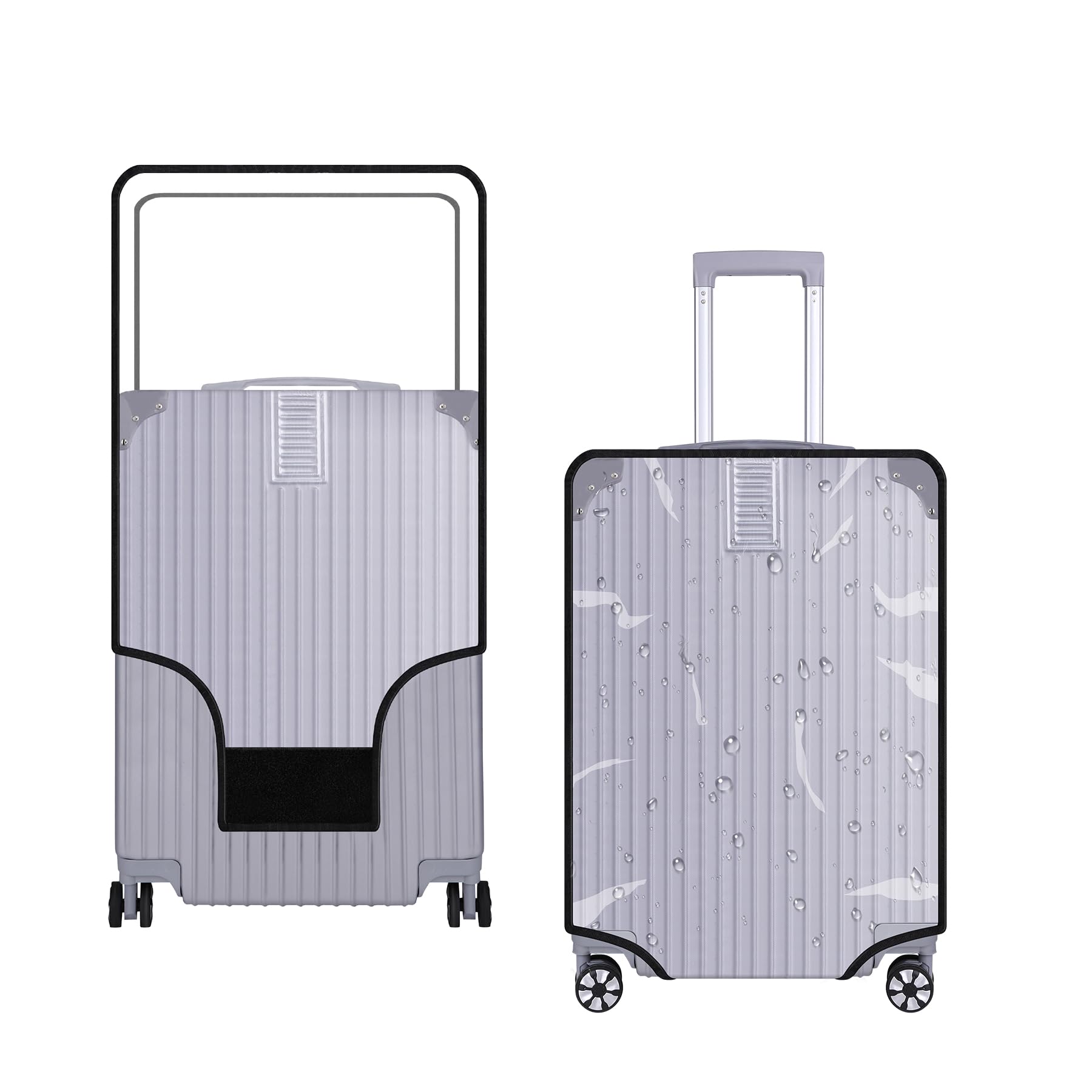 30 Inch Clear PVC Luggage Cover Protector - Waterproof Suitcase Protector Bag for Travel, Airplane, Storage & Organization - Fits Most 30