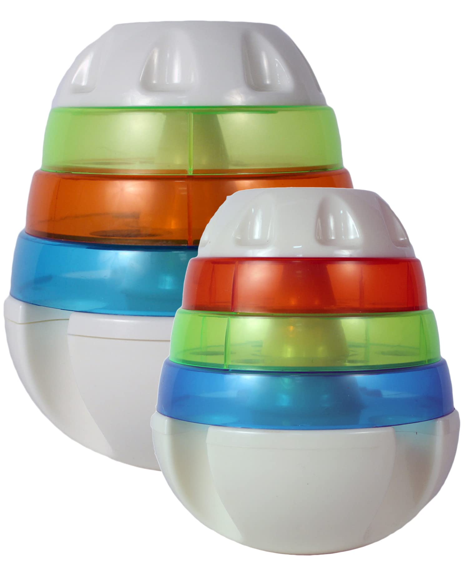 JW Pet Treat Tower Toy for Small Dogs - Blue, Orange, Green Rings for Playtime Fun