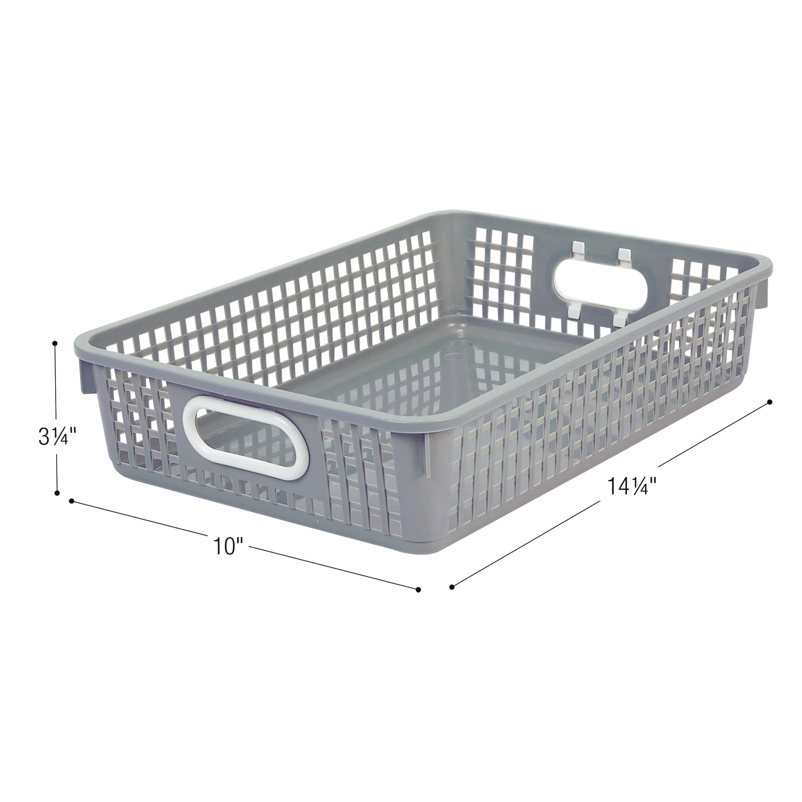 Plastic Mesh Desktop Paper Storage Baskets - Set of 4 (14.25” x 10”) for Classroom & Home Organization - School & Office Supplies - Perfect for Files, Books & Stationery Storage