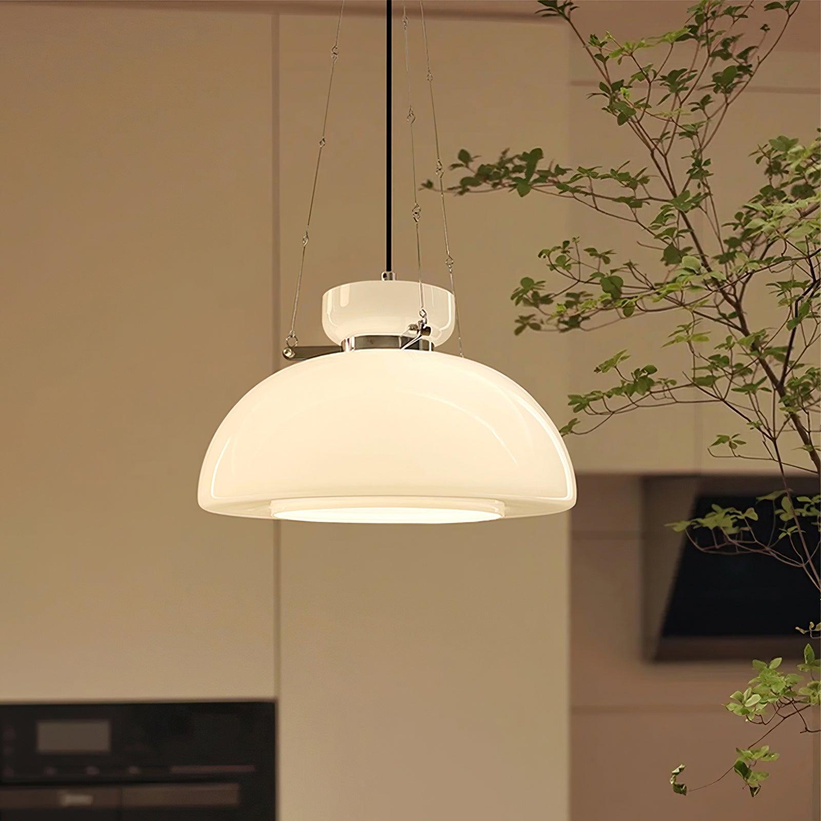 Modern Mack Pendant Light - Industrial Style Hanging Ceiling Lamp for Kitchen Island, Dining Room & Bedroom - Adjustable Height & Vintage Edison Bulb Compatibility