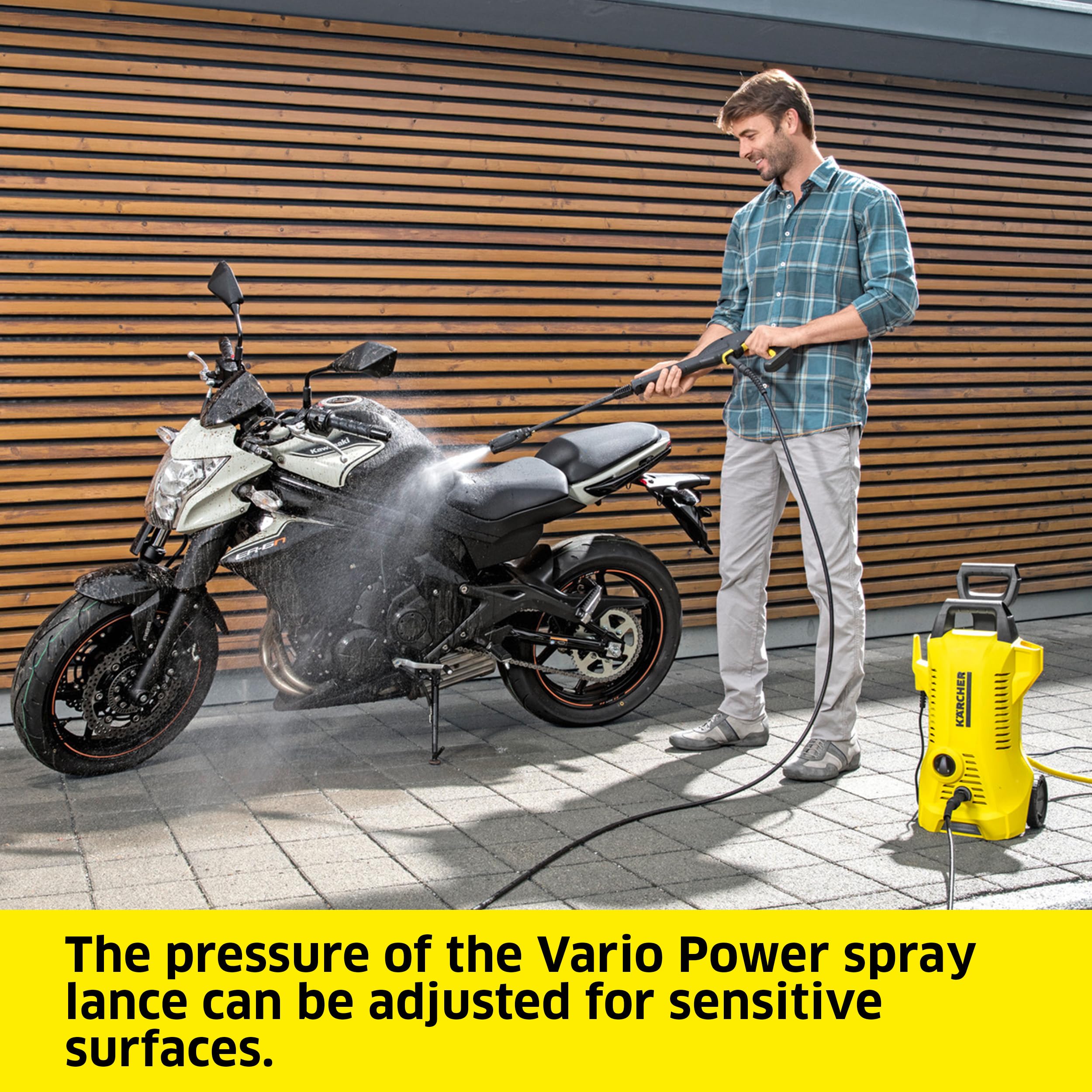 Kärcher K2 Power Control Electric Pressure Washer - 2000 PSI, 1.45 GPM, 25 ft Hose with 2 Spray Wands for Home Cleaning, Driveway, Deck & Patio Washing